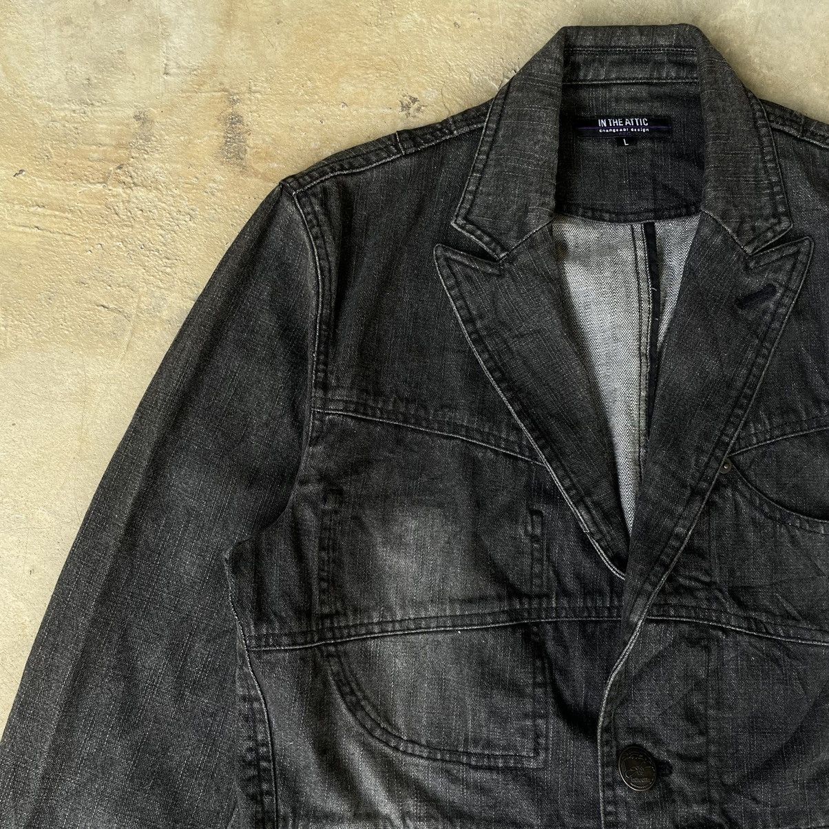 14th Addiction 🇯🇵VINTAGE IN THE ATTIC GOTHIC PUNK BLAZER DENIM COLLAR JACKET Size US S / EU 44-46 / 1 - 7 Thumbnail