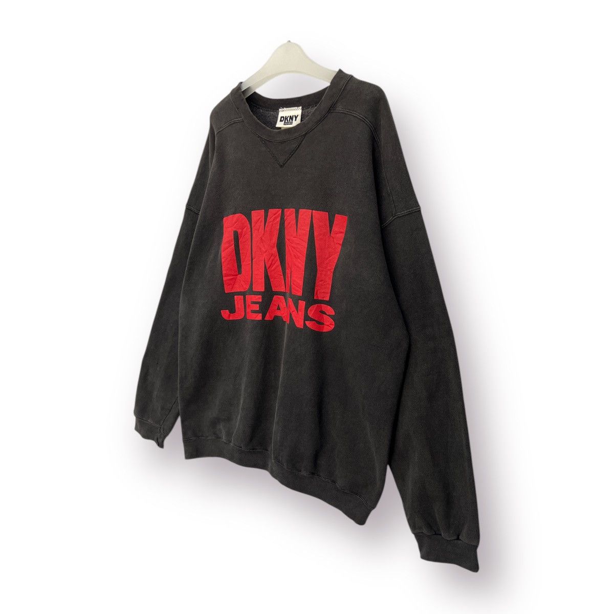 DKNY × Donna Karan × Vintage 🔥 Vintage DKNY Jeans big logo Roundneck sweatshirt Size US L / EU 52-54 / 3 - 2 Thumbnail