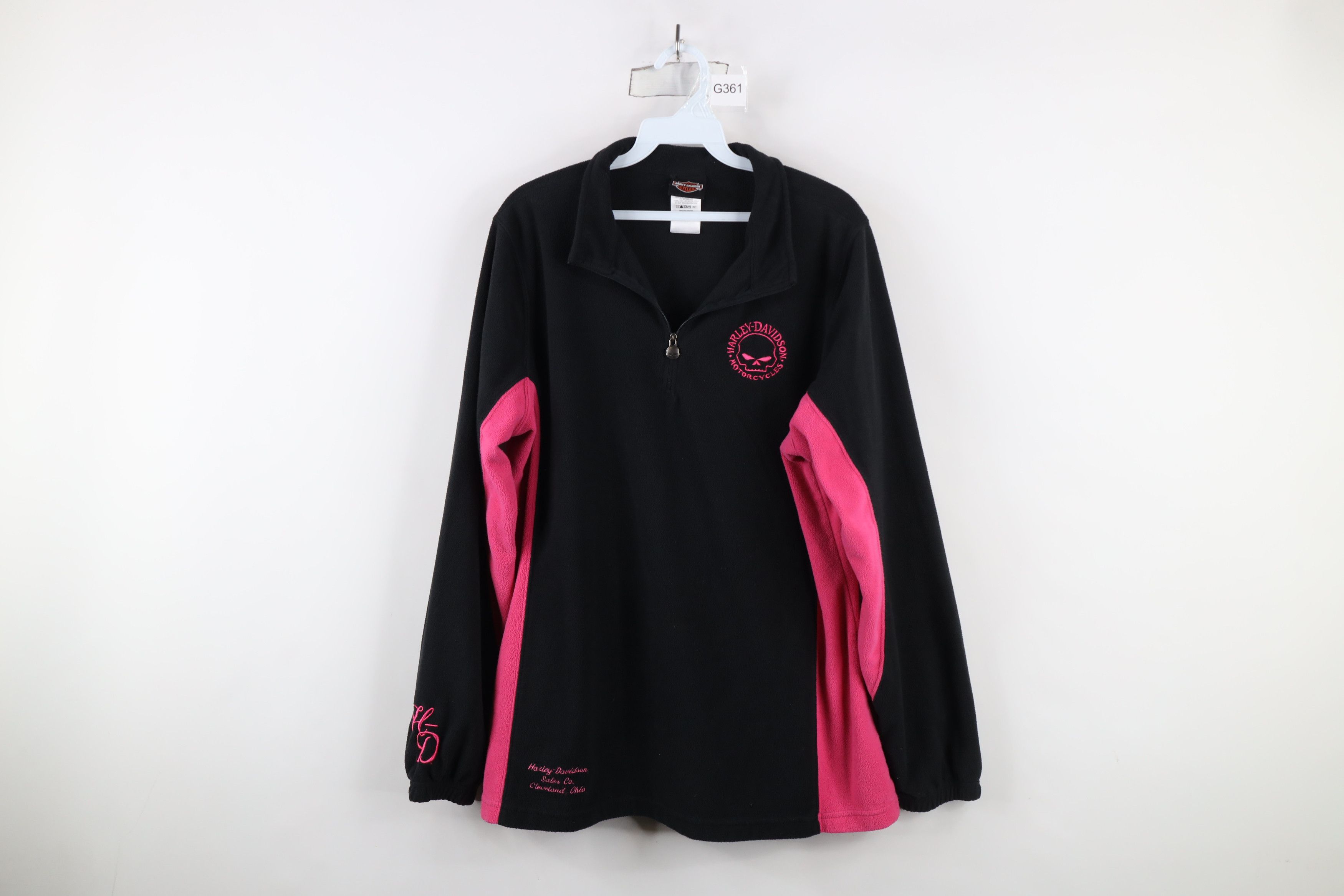 Harley Davidson × Vintage Vintage Harley Davidson Half Zip Fleece Pullover Sweater Size XXL / US 16-18 / IT 52-54 - 1 Thumbnail