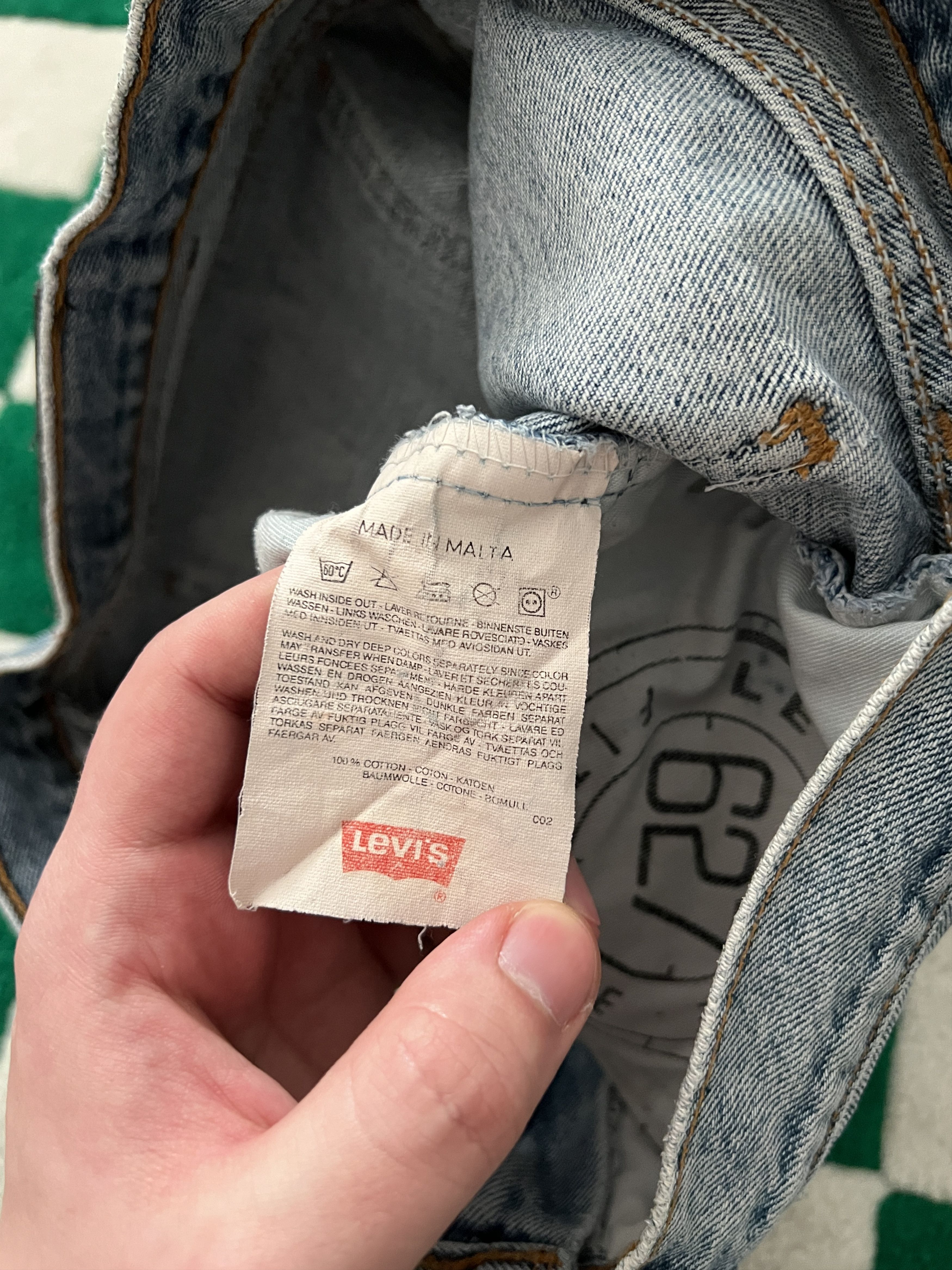 Levi's Vintage 90s Levis 627 Washed Denim Jeans Orange tab W34 L32 Size US 34 / EU 50 - 9 Thumbnail