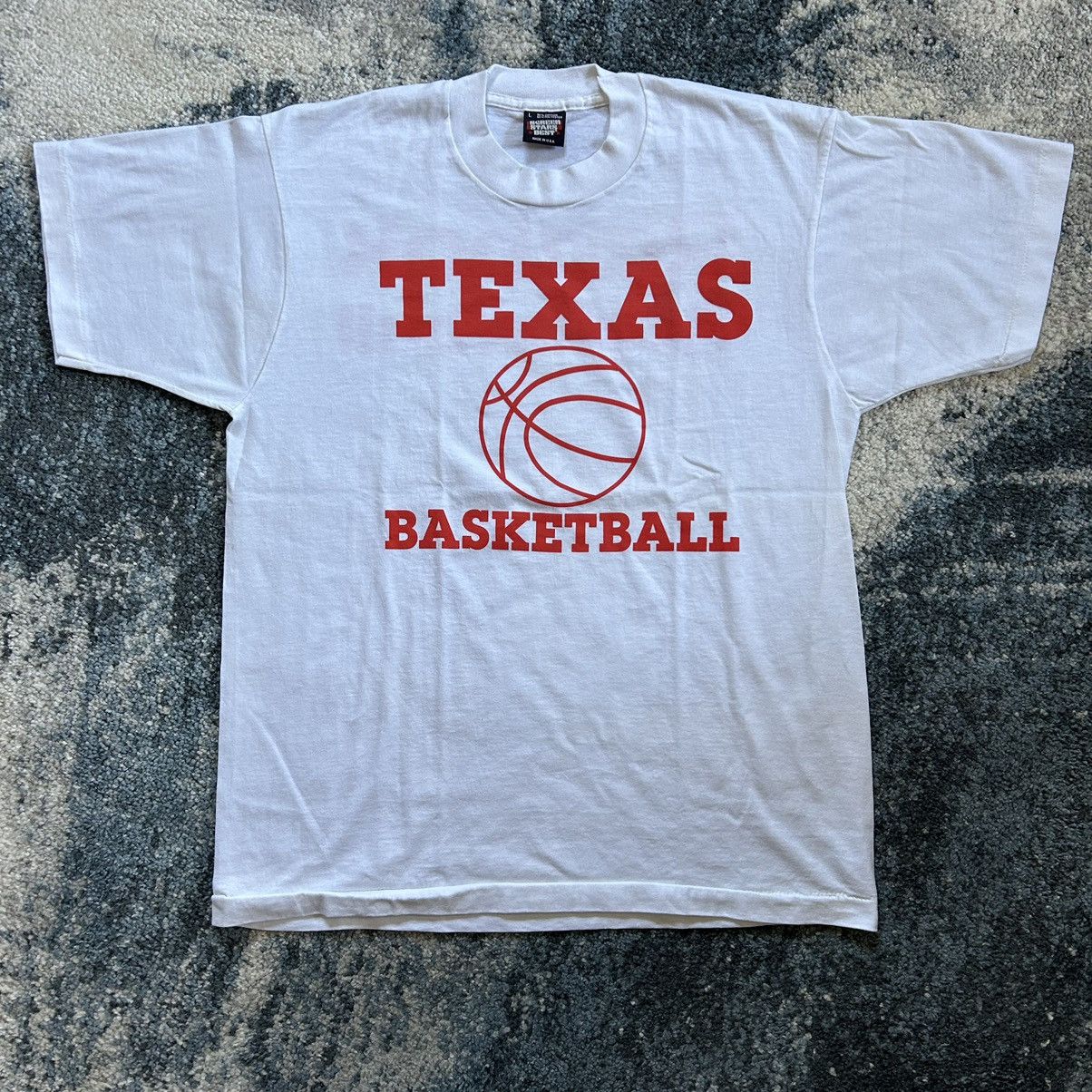 NCAA 90s REEBOK SiNGLE STiTCH TEXAS LONGHORNS BASKETBALL TEE Size US L / EU 52-54 / 3 - 2 Thumbnail