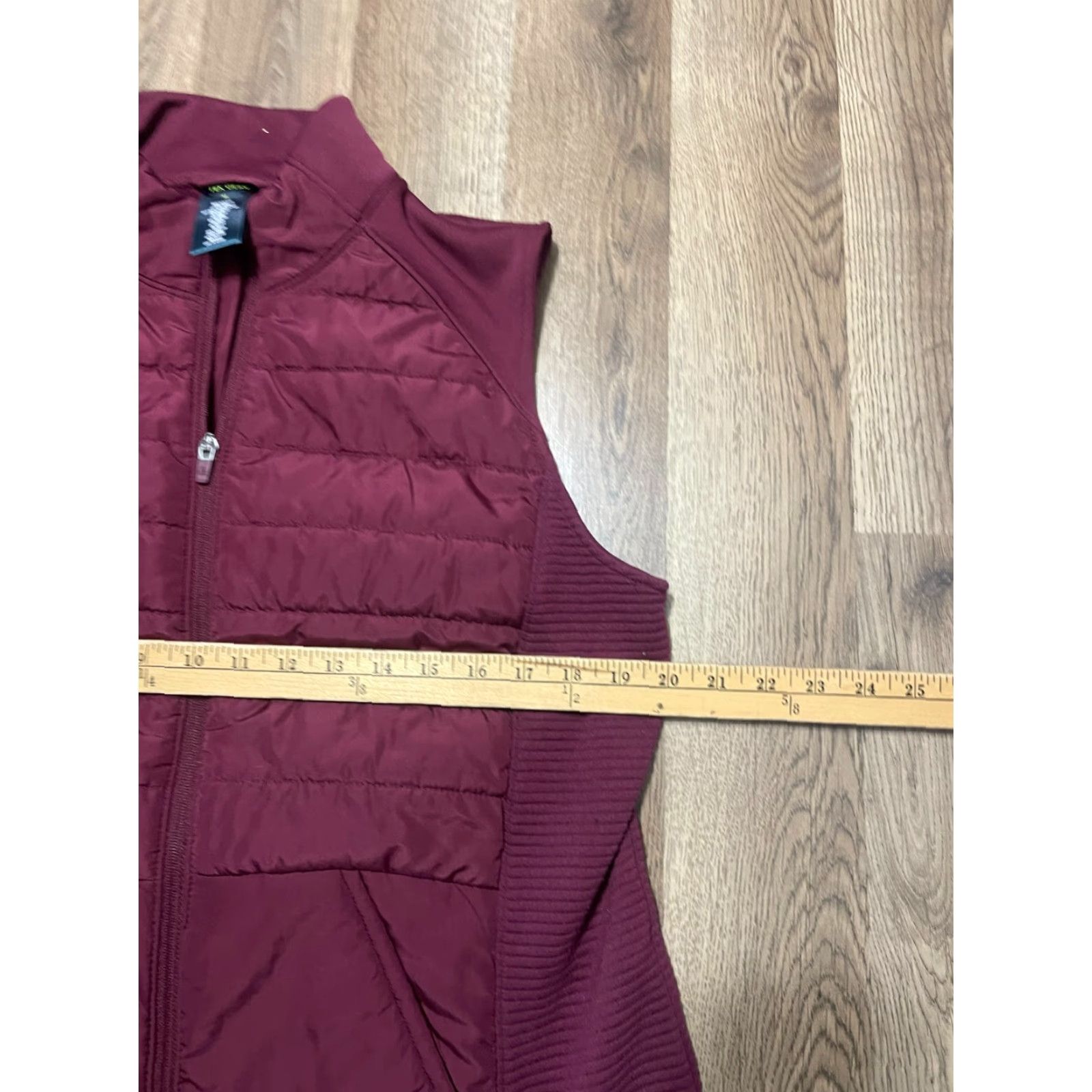Tek Gear Tek Gear Jacket Womens XL Burgundy Full Zip Sleeveless Vest Quilted Size XL / US 12-14 / IT 48-50 - 6 Thumbnail