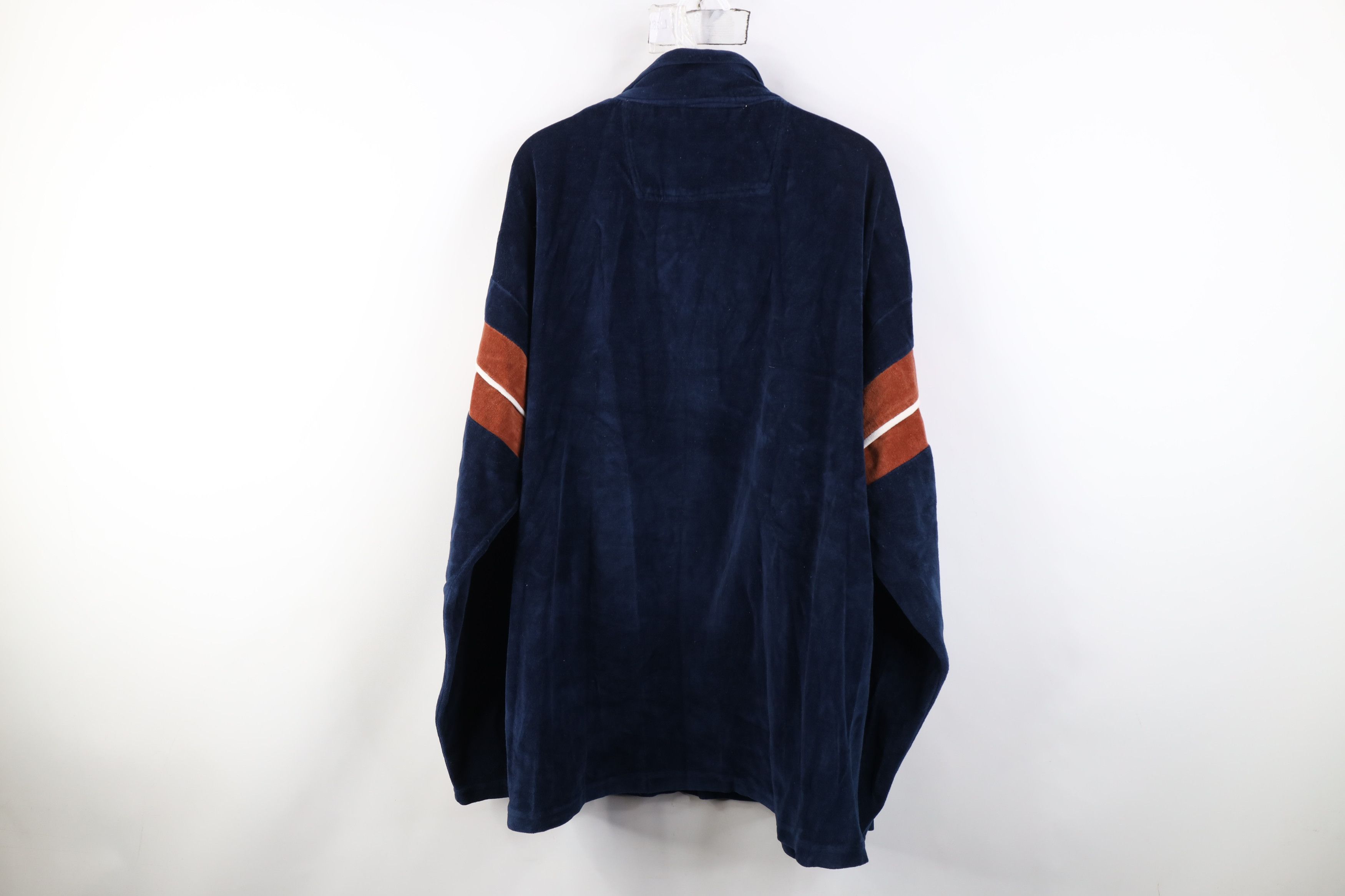 Vintage Vintage 90s Streetwear Block Velour Long Sleeve Rugby Polo Size US XL / EU 56 / 4 - 13 Thumbnail