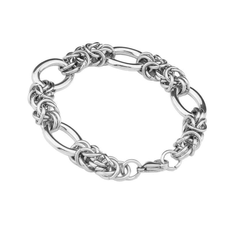 Vintage Retro 19CM Silver Chain Bracelet Size ONE SIZE - 5 Thumbnail