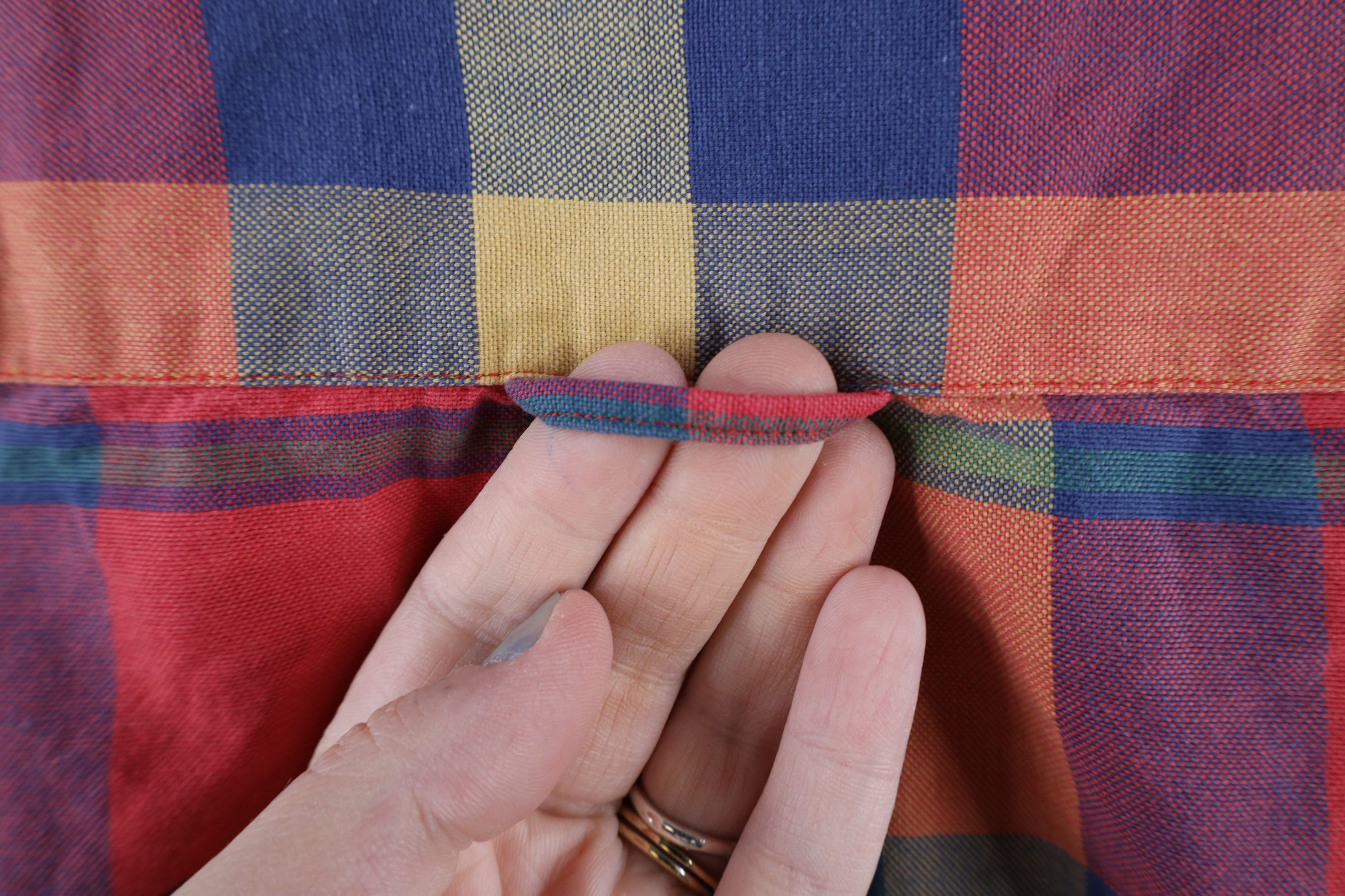 Lands' End × Vintage Vintage 90s Lands End Madras Plaid Button Down Shirt USA Size US L / EU 52-54 / 3 - 6 Thumbnail