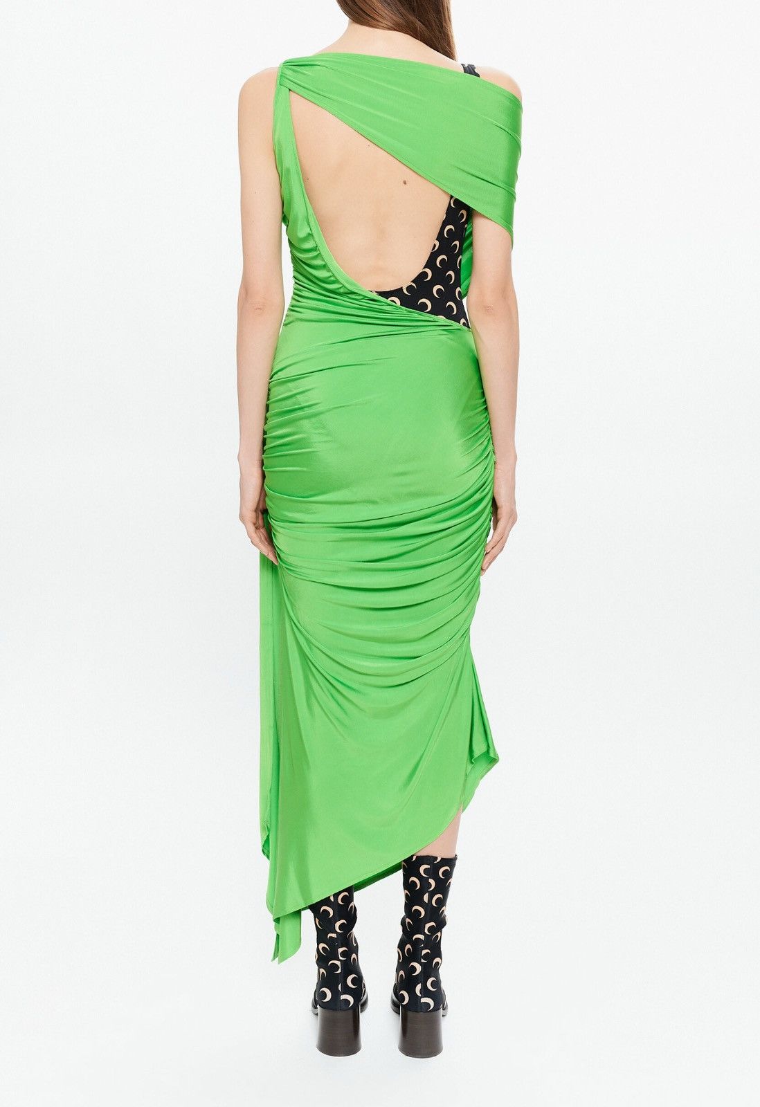 Marine Serre Last Size Marine Serre Panelled Draped Midi Dress Size XS / US 0-2 / IT 36-38 - 2 Thumbnail
