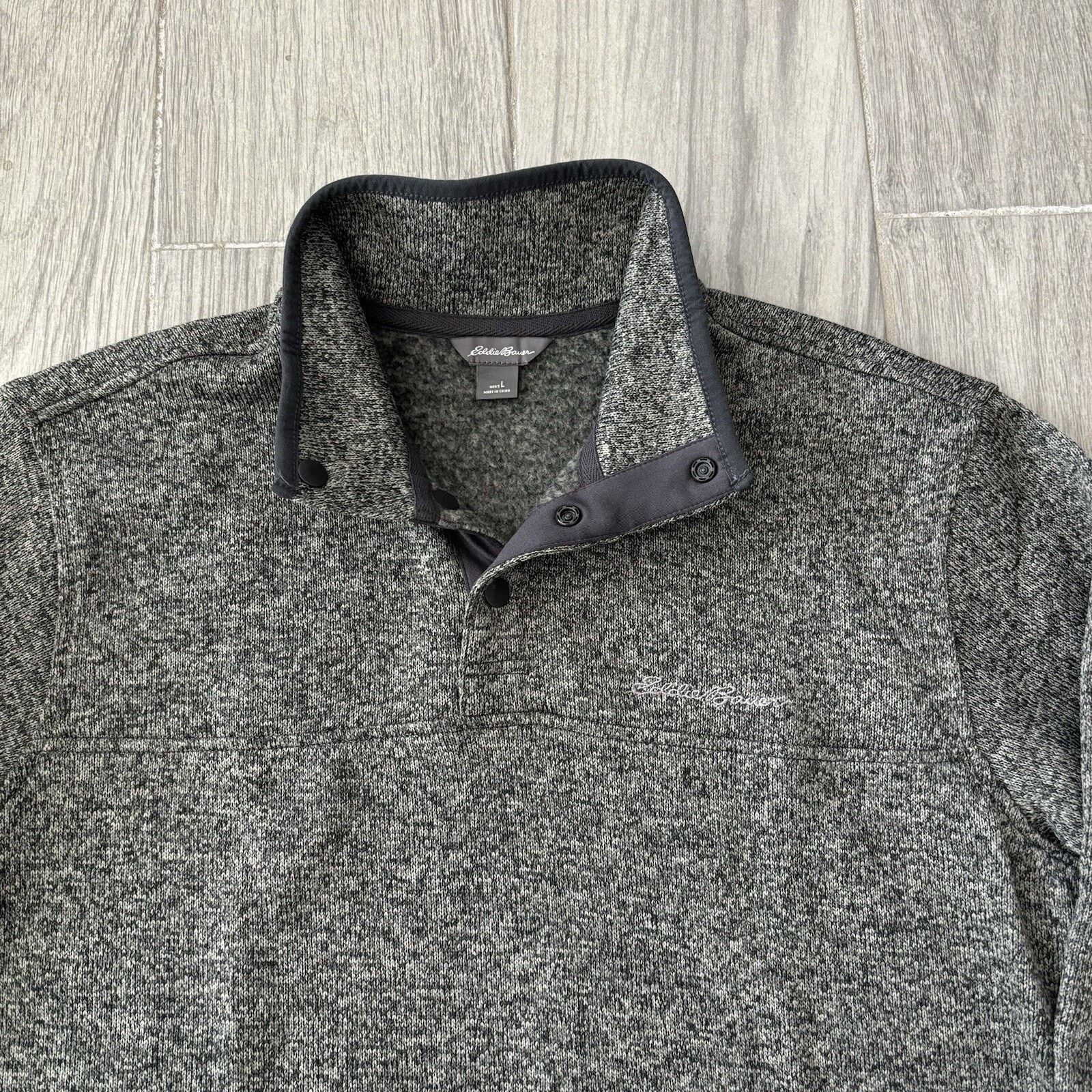 Eddie Bauer Eddie Bauer Radiator Fleece Snap Pullover Men’s Large Black Size US L / EU 52-54 / 3 - 3 Thumbnail