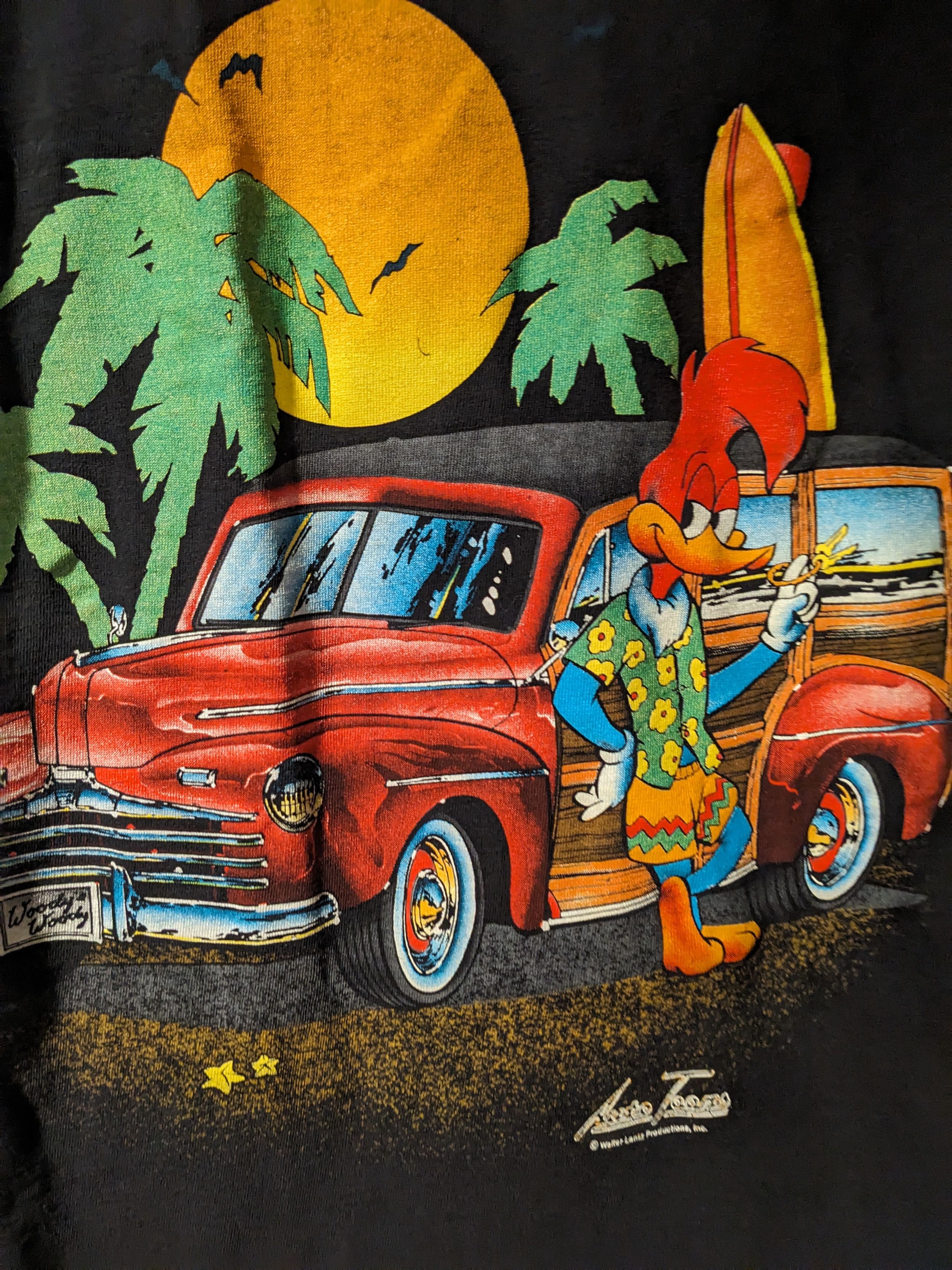 Cartoon Network × NASCAR × Vintage Vintage 90s Woody Woodpecker Auto Toons Hot Rod T-Shirt Size US M / EU 48-50 / 2 - 2 Thumbnail