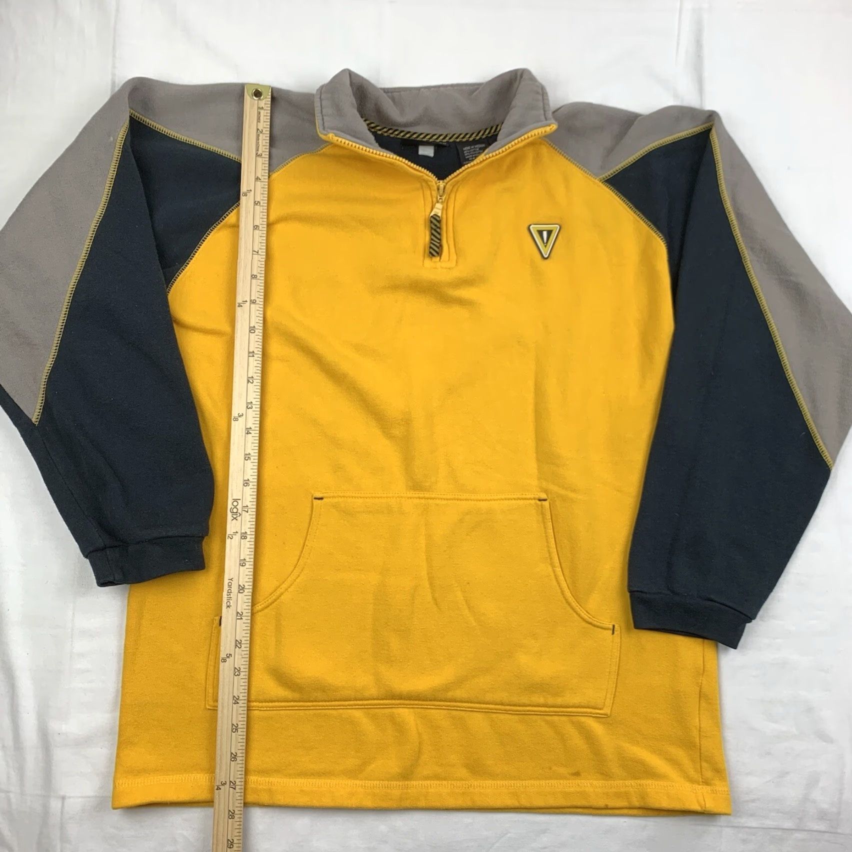 Vintage VINTAGE No Boundaries Sweatshirt Adult M Yellow Pullover Zip 90s Y2K Grunge Mens Size US M / EU 48-50 / 2 - 6 Thumbnail