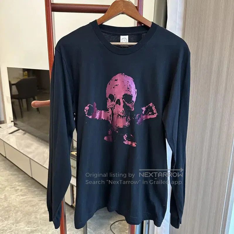 Chrome Hearts Black Long Sleeve T-Shirt with Skull Print .