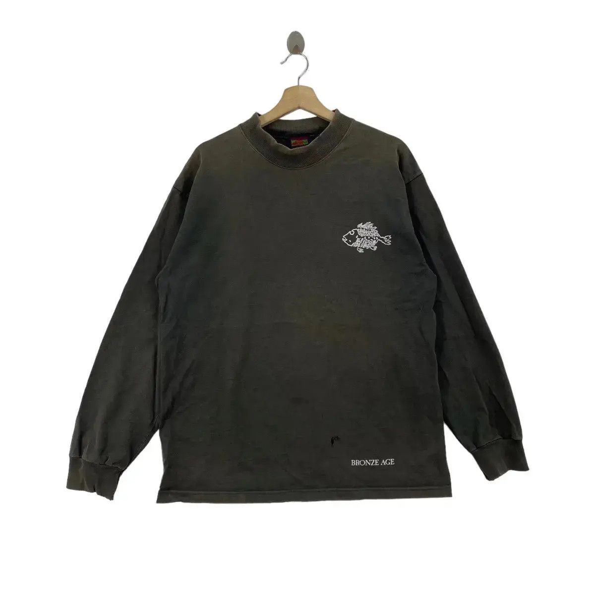 Vintage Vintage 90’ BRONZE AGE SKATE SURF Distress Trash Tee Shirt Size US XL / EU 56 / 4 - 3 Thumbnail