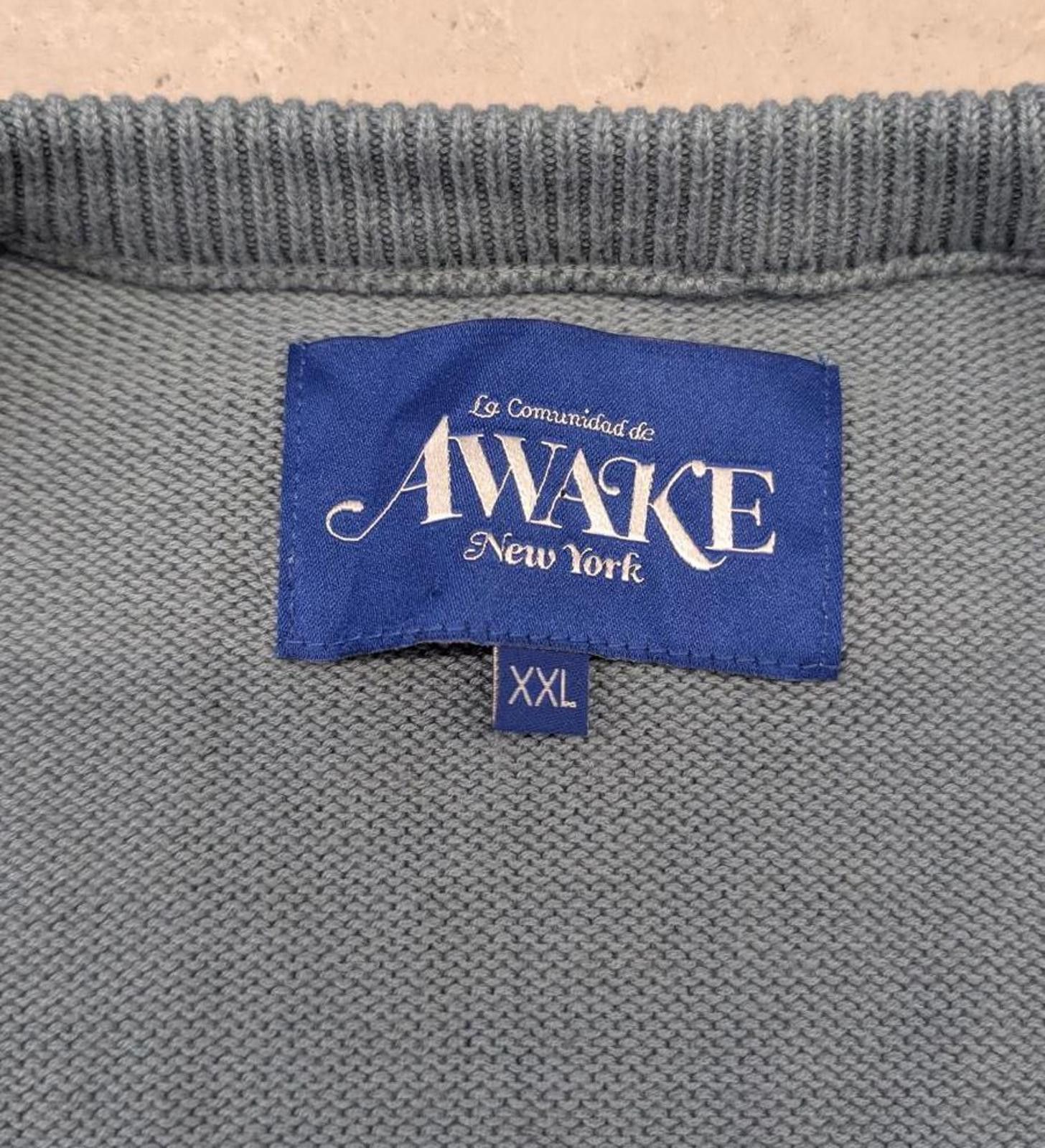 Supreme Awake New York Powder Blue Mohair Stripes Cardigan Size US XL / EU 56 / 4 - 3 Thumbnail