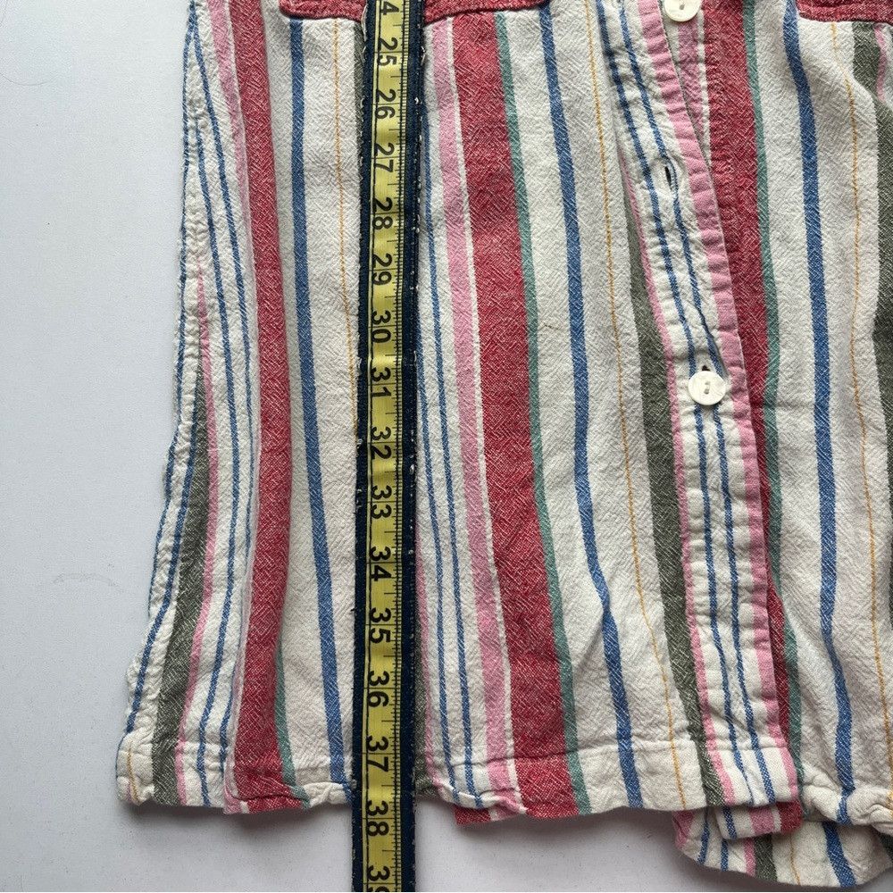 Old Navy Old Navy Linen Blend Button Dress Medium Stripe Sleeveless Size M / US 6-8 / IT 42-44 - 7 Thumbnail