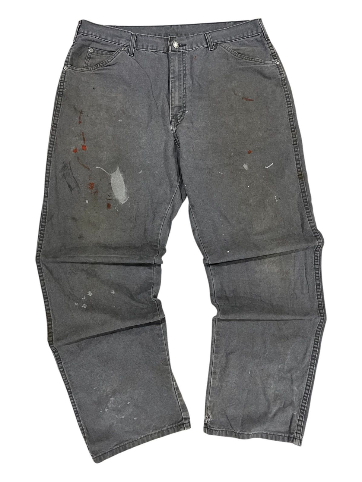 Carhartt × Dickies × Vintage 90s Dickies Carpenter Painter Duck Cotton Baggy Jeans Size US 35 - 5 Thumbnail