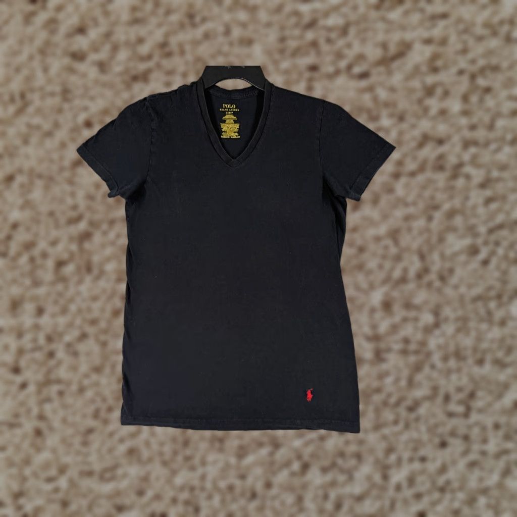 Ralph Lauren Ralph Lauren Polo Shirt Adult Small Black Short Sleeve V-Neck Cotton Classic Fit Mens Size US S / EU 44-46 / 1 - 1 Thumbnail