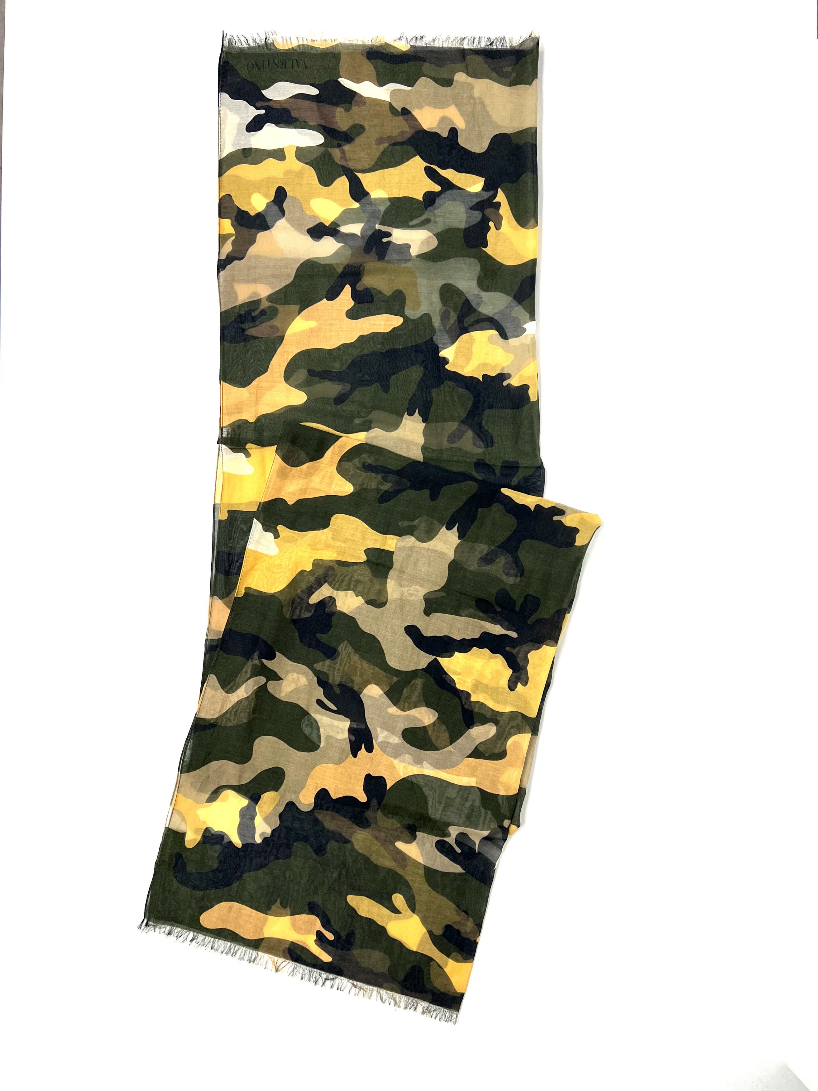 Valentino NEW, VALENTINO CAMOUFLAGE UNISEX SCARF, MADE IN ITALY Size ONE SIZE - 9 Thumbnail
