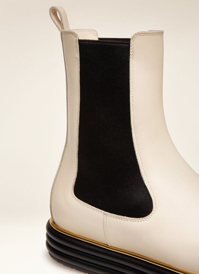 Bally o1y0725 Ankle Boots in Cream/Black Size US 4.5 / IT 34.5 - 2 Thumbnail
