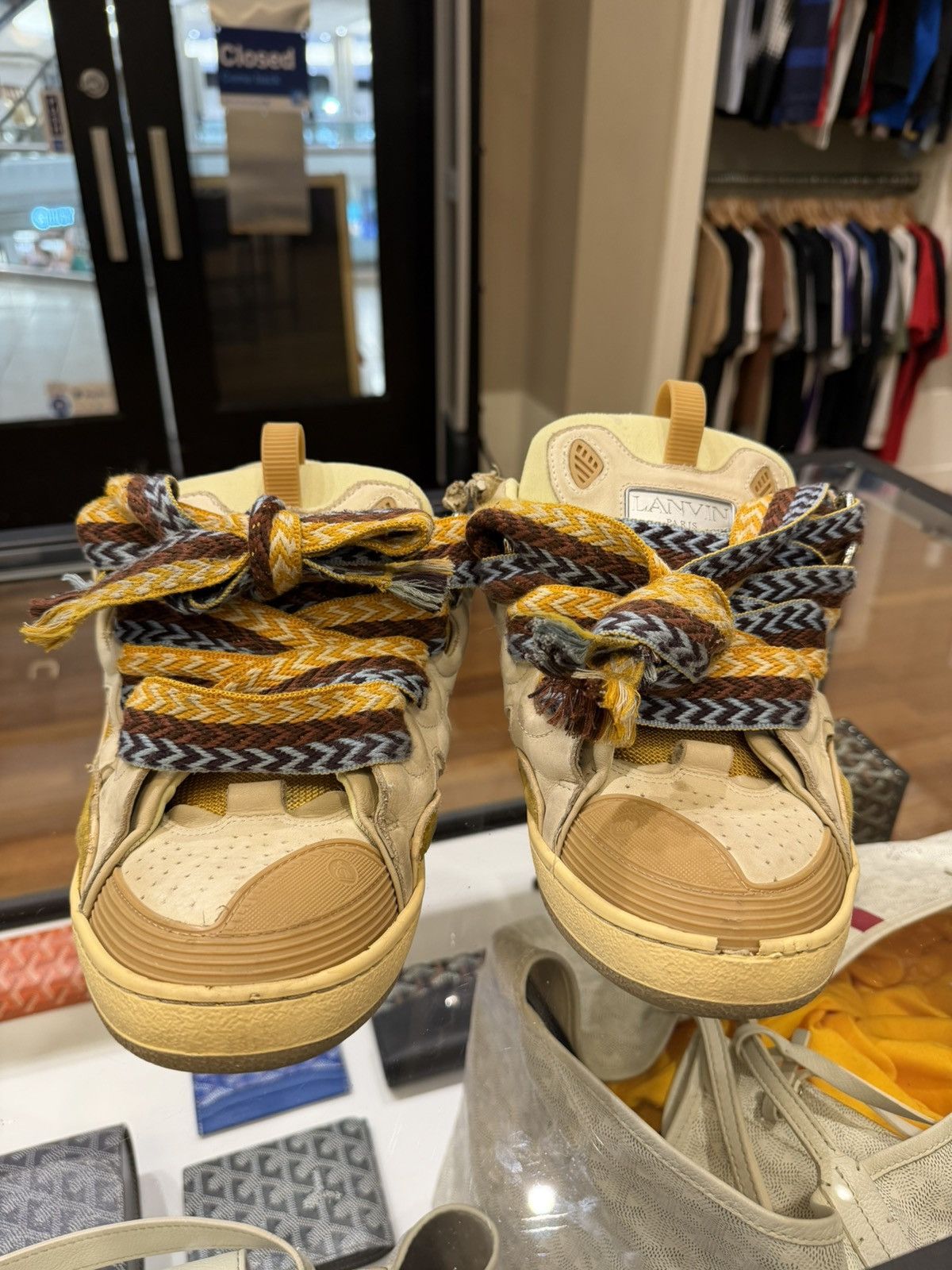 Lanvin Lanvin Oversized Curb Sneaker - Yellow white Size US 10 / EU 43 - 5 Thumbnail