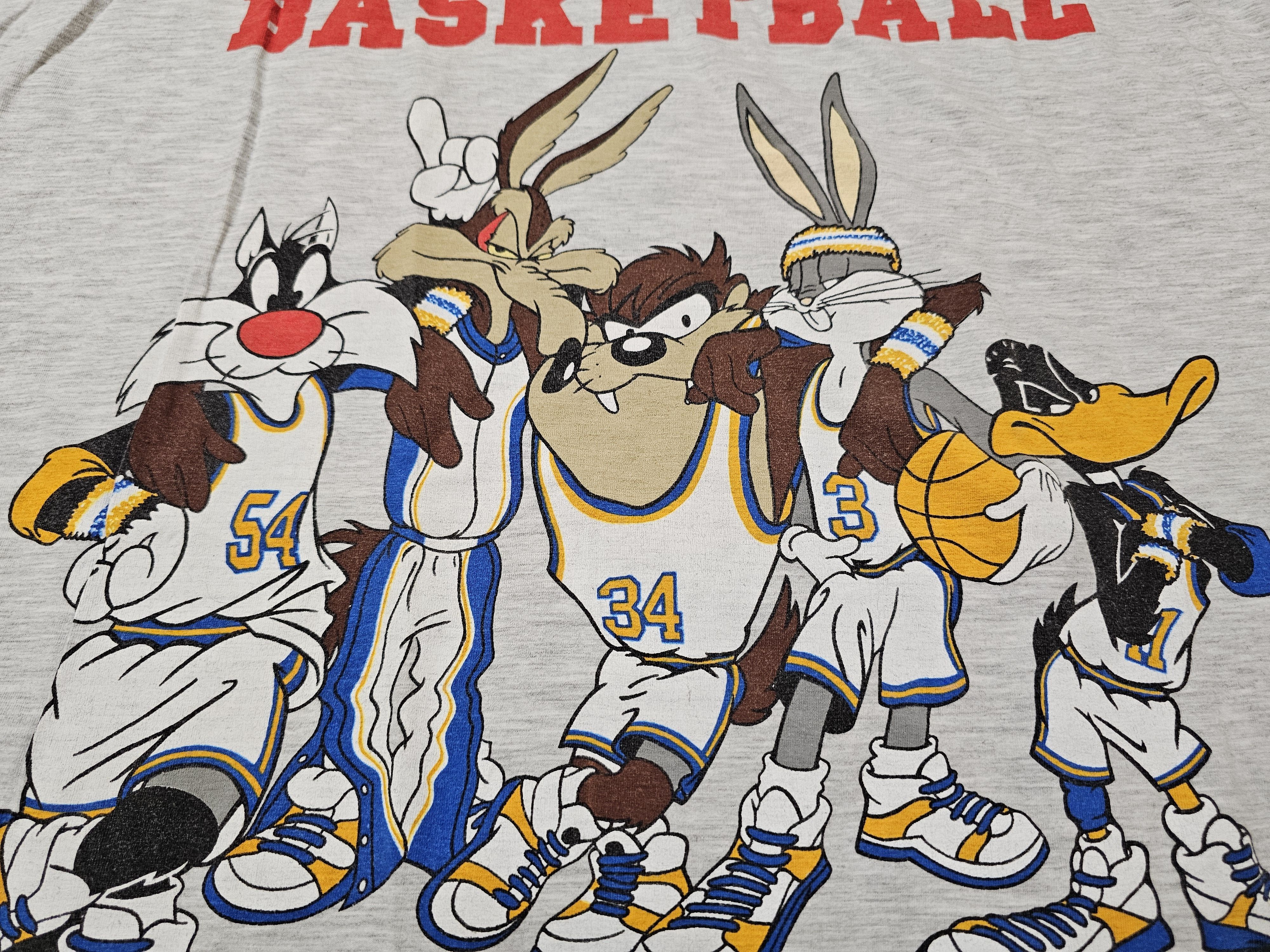 Vintage LOONEY TUNES BASKETBALL VINTAGE SHIRT 1998 JERSEY BASKETBALL Size US XXL / EU 58 / 5 - 4 Thumbnail