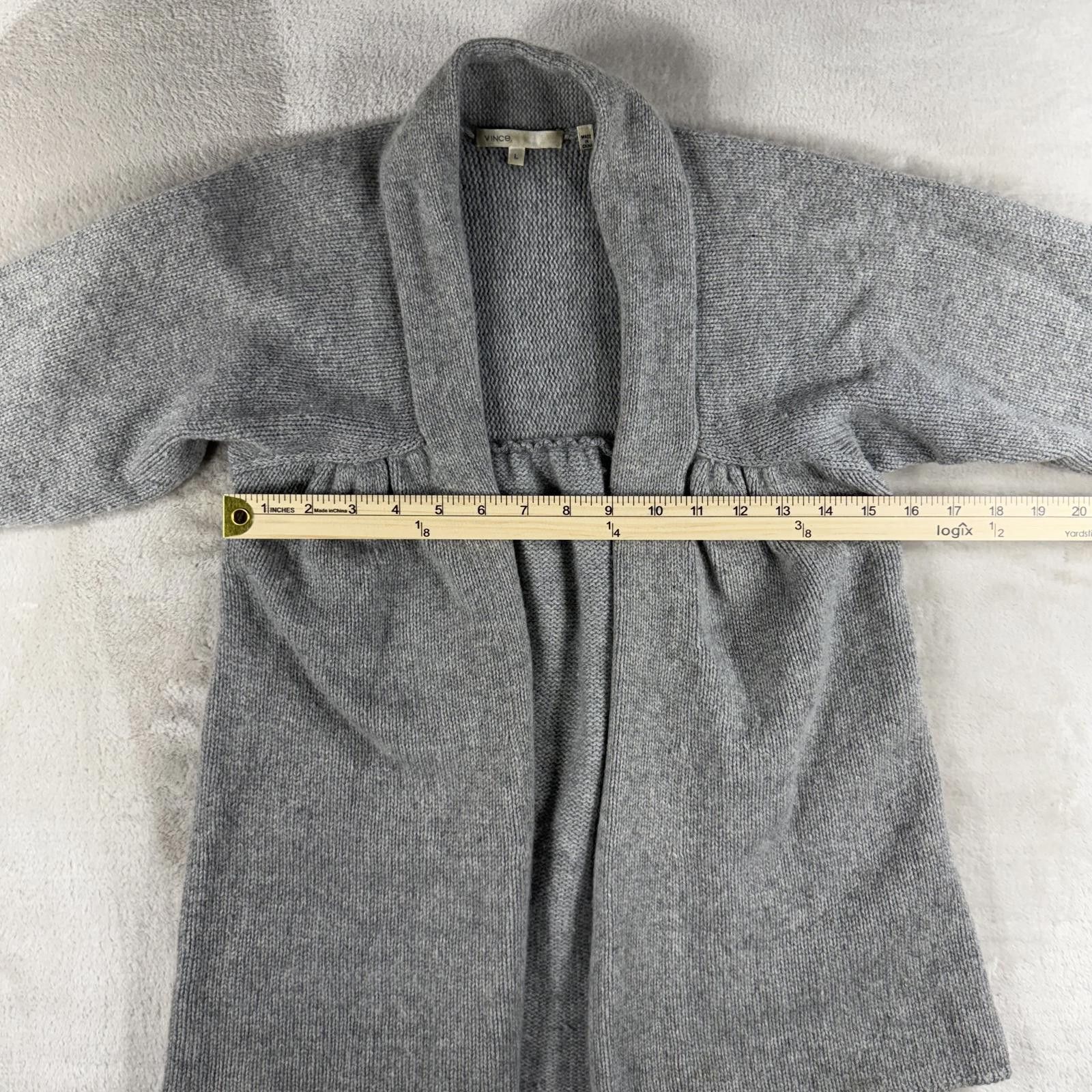 Vince Vince Cardigan Women's L Grey 100% Cashmere Size L / US 10 / IT 46 - 6 Thumbnail
