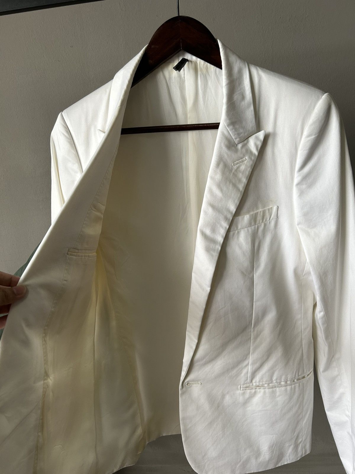 Dior Dior Hedi Slimane White Blazer Size S / US 4 / IT 40 - 8 Thumbnail