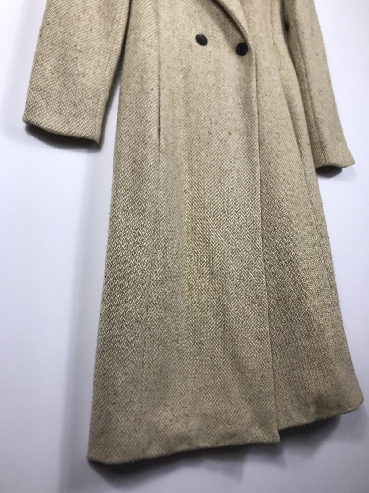 Jil Stuart ⚡️Vintage Jill Stuart Tweed Double Breast Long Coat Size S / US 4 / IT 40 - 6 Thumbnail