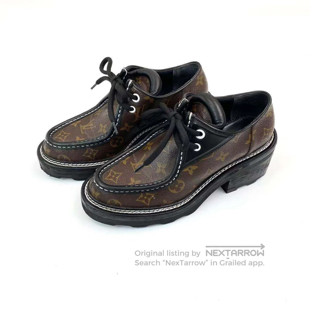 Louis Vuitton Louis Vuitton Thick-soled loafers with full prints| Size US 8 / IT 38 - 1 Thumbnail