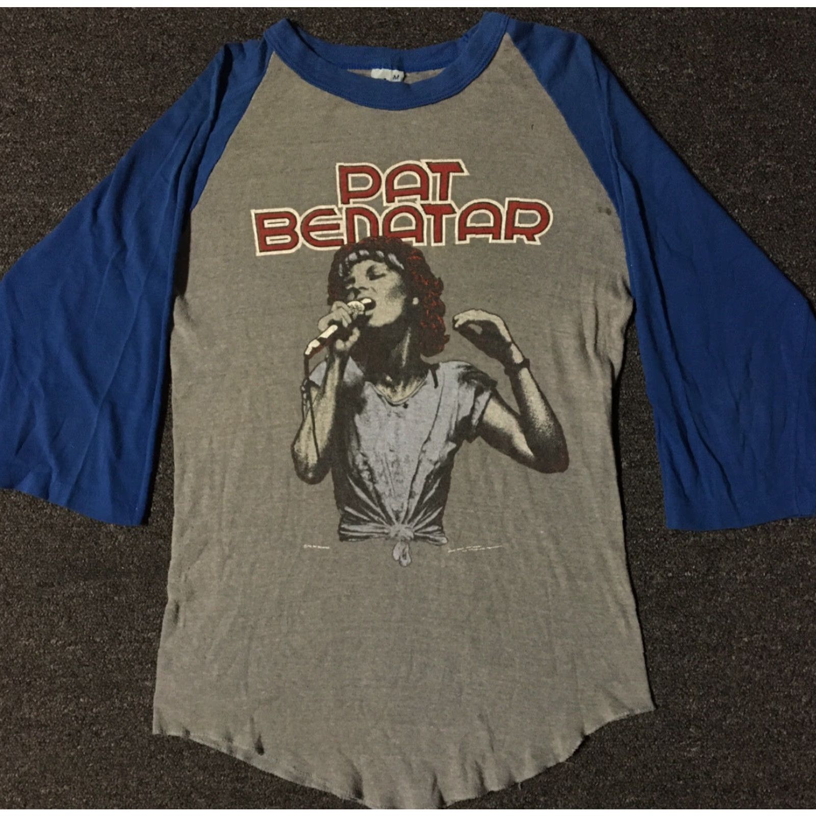 Vintage VINTAGE Pat Benatar Precious Time Tour Shirt S M Concert Rock Graphic Tee Raglan Blue/Gray 1981 The Knits Men Rock N Roll 80s Size US S / EU 44-46 / 1 - 2 Thumbnail