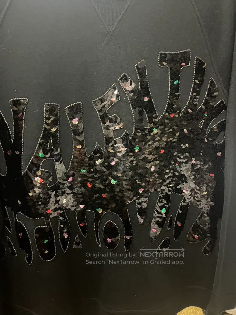 Valentino Valentino Black sequin black sweatshirt Size S / US 4 / IT 40 - 2 Thumbnail