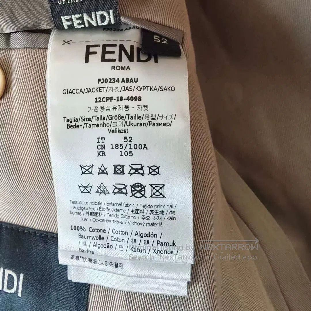 Fendi Fendi Beige Suede Panel Blazer. Size US L / EU 52-54 / 3 - 4 Thumbnail
