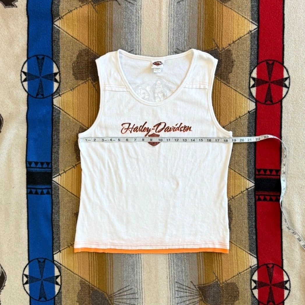 Harley Davidson VINTAGE Harley Davidson Tank Top Shirt Women 2XL White Sleeveless Biker Motorcycle 90s Y2K Grunge Streetwear Size XXL / US 16-18 / IT 52-54 - 6 Thumbnail