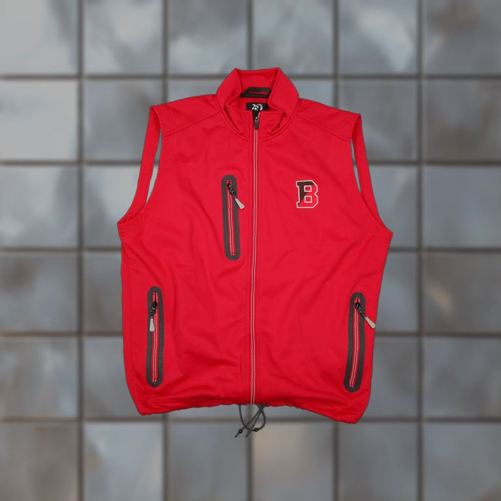 Zero Restriction Vest Mens Medium Red Softshell Tour Series Golf Jacket B Logo