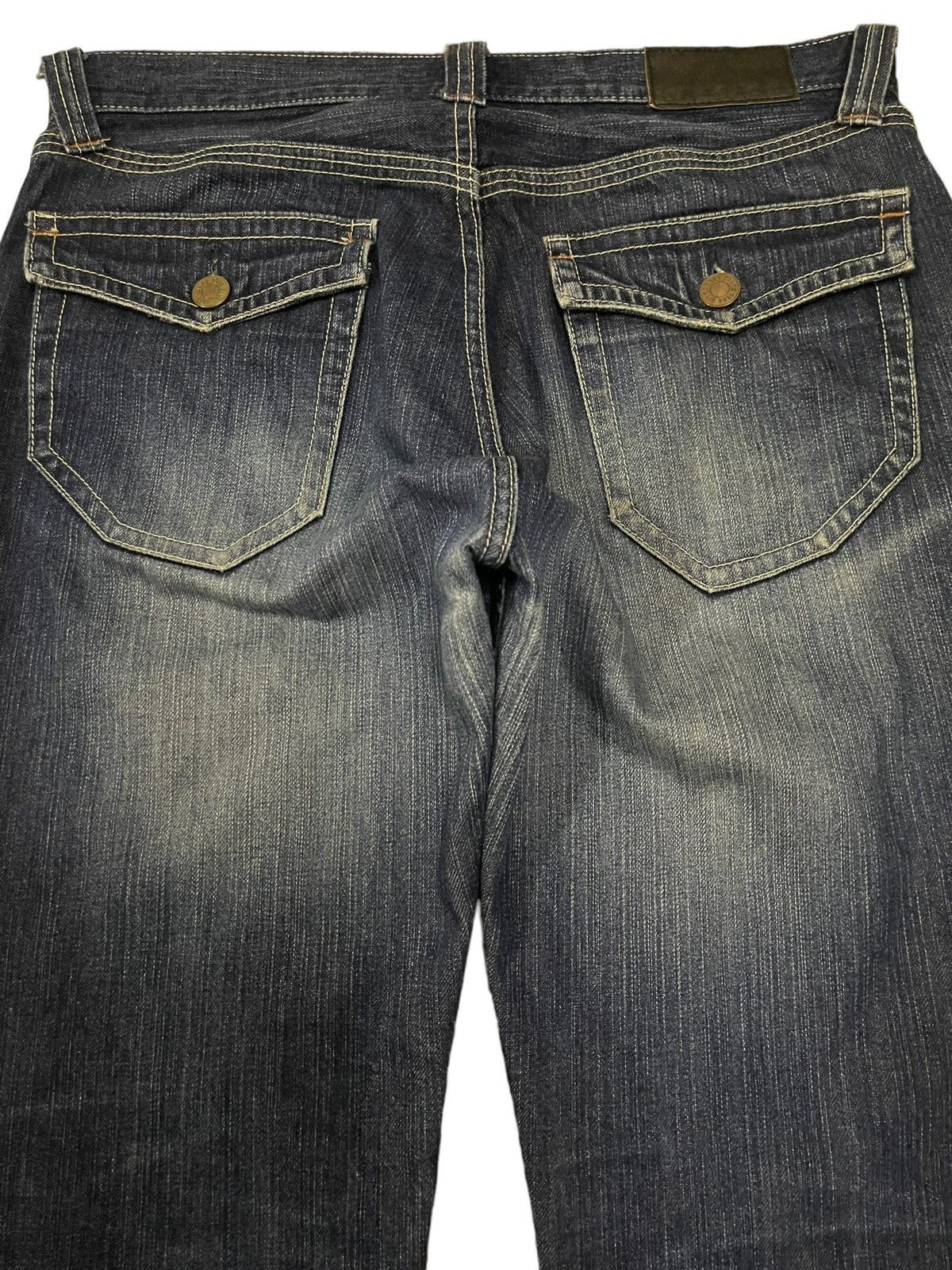 Uniqlo Vintage Y2K Japanese Uniqlo Blue Faded Wash Regular Bootcuts Size US 34 / EU 50 - 4 Thumbnail