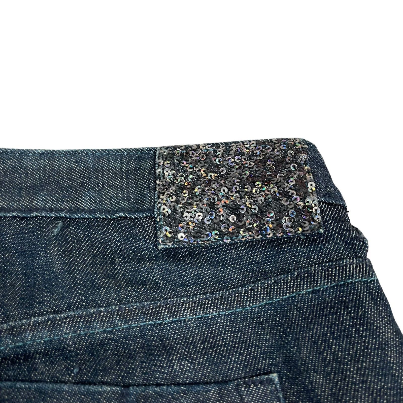 Evisu × Vintage Evisu Women's Blue Cotton Denim Mid-Rise Boyfriend Shorts 25 Size 25" / US 0 / IT 36 - 4 Thumbnail