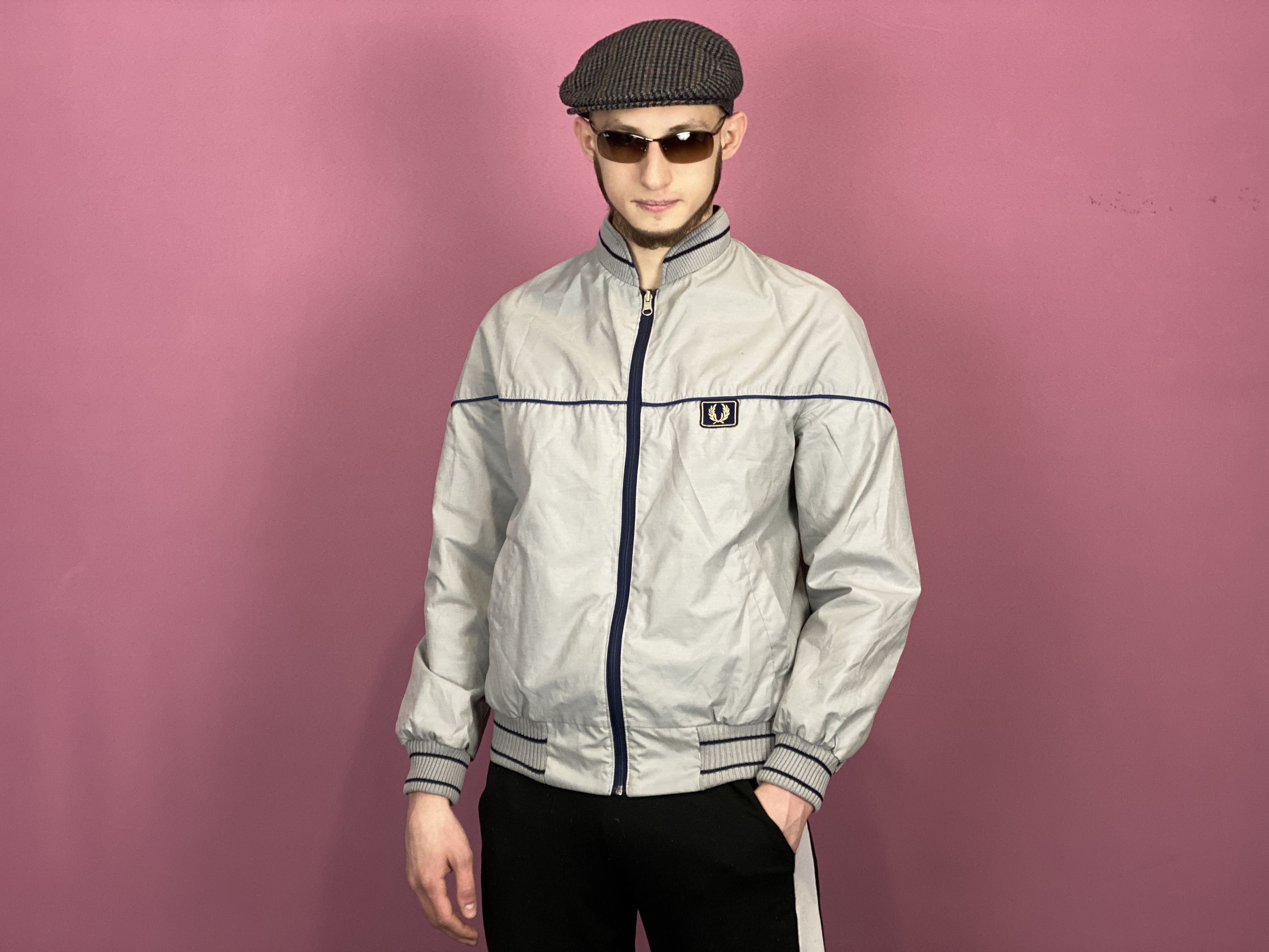 Fred Perry × Vintage 90s Fred Perry Vintage Men's Bomber Reversible Jacket Size US M / EU 48-50 / 2 - 8 Thumbnail