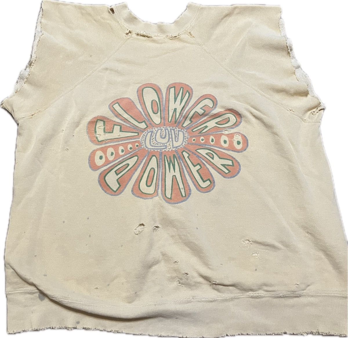 60’s Flower Power Peace and Luv Sweatshirt