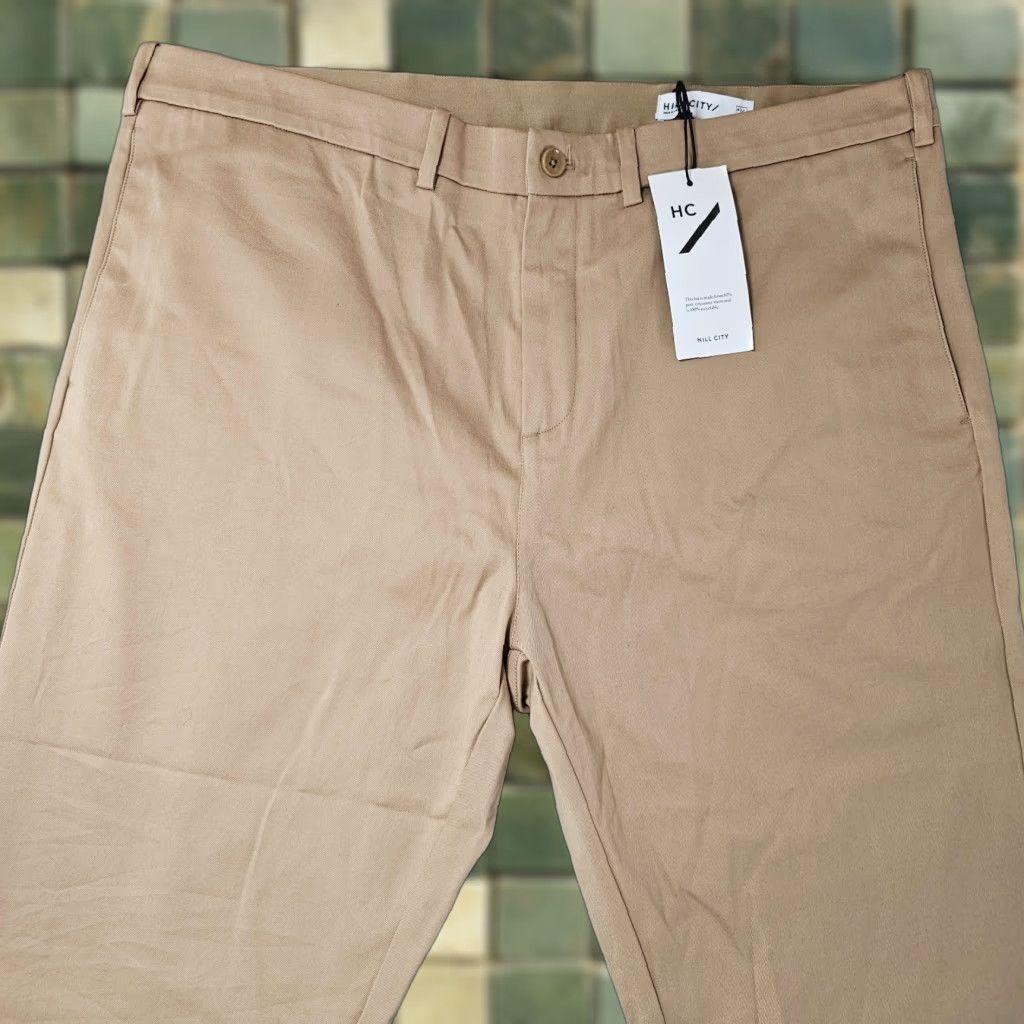 Vintage Hill City Pants Mens Slim Straight Cotton Blend 40x30 Brown 40x32 Tag Everyday Pant Chino Stretch Comfortable Size US 40 / EU 56 - 1 Thumbnail