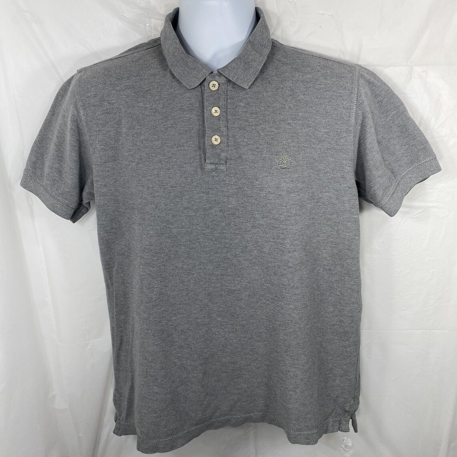 Timberland Timberland Small Gray Polo Logo Short Sleeve Button Up Shirt Size US S / EU 44-46 / 1 - 1 Thumbnail