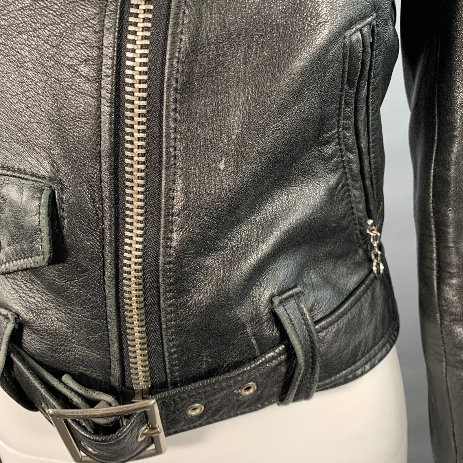 Schott PERFECTO by SCHOTT Size XS Black Leather Motorcycle Jacket Size XS / US 0-2 / IT 36-38 - 7 Thumbnail