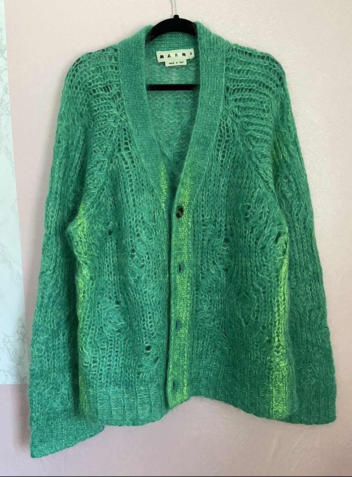 Marni Mohair Spray Cardigan Size US L / EU 52-54 / 3 - 2 Thumbnail
