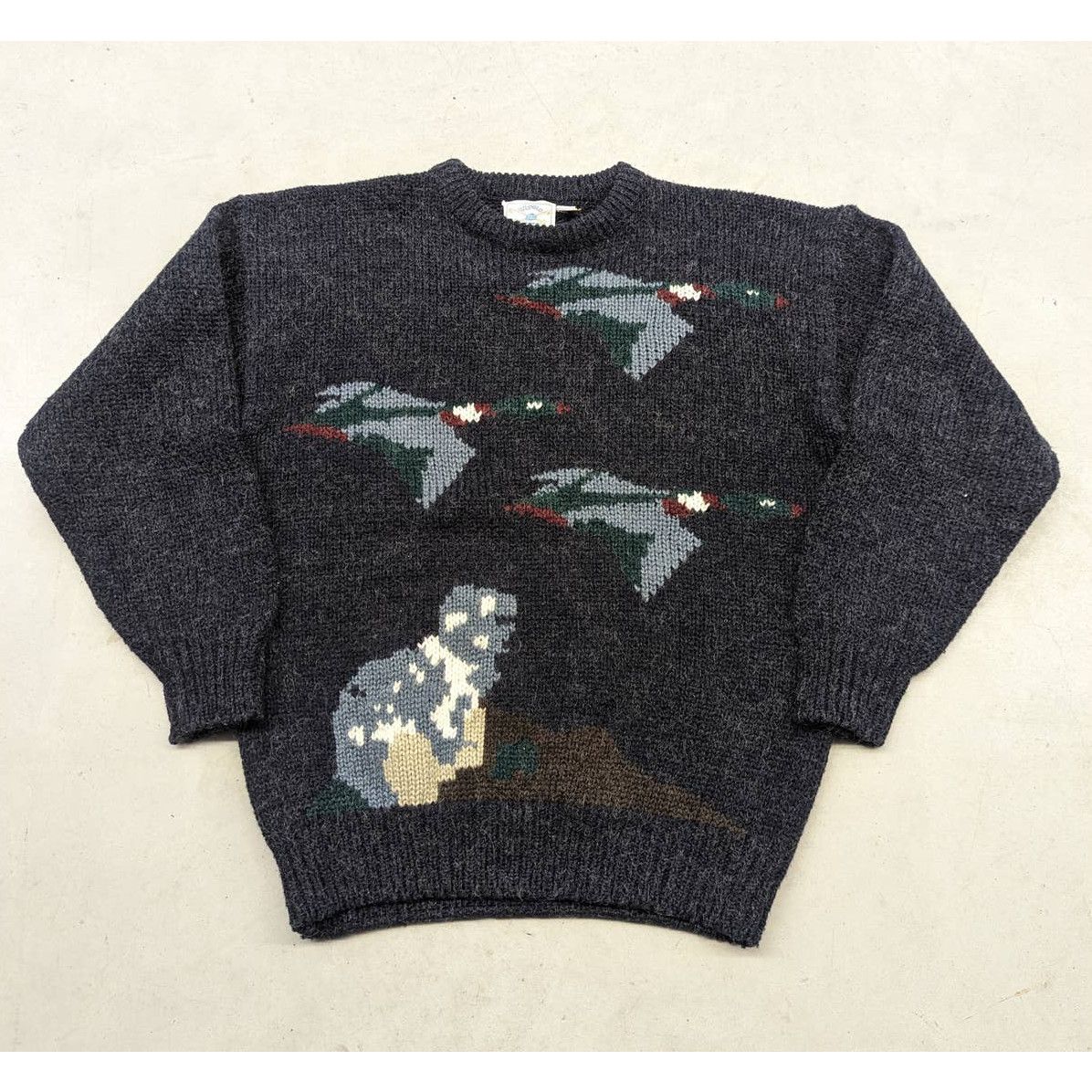 U.S. Polo Assn. × Vintage Vintage U.S POLO ASSN Duck hunt Mallard wool knit sweater Size US L / EU 52-54 / 3 - 1 Thumbnail