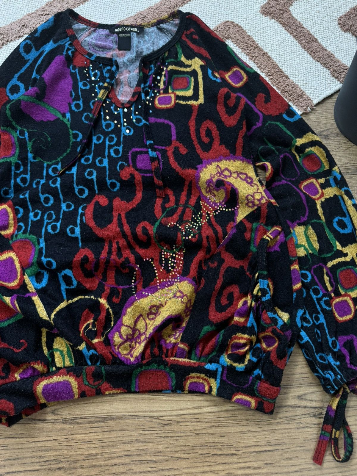 Roberto Cavalli VINTAGE ROBERTO CAVALLI 2000s PRINTED SWEATSHIRT Size S / US 4 / IT 40 - 3 Thumbnail