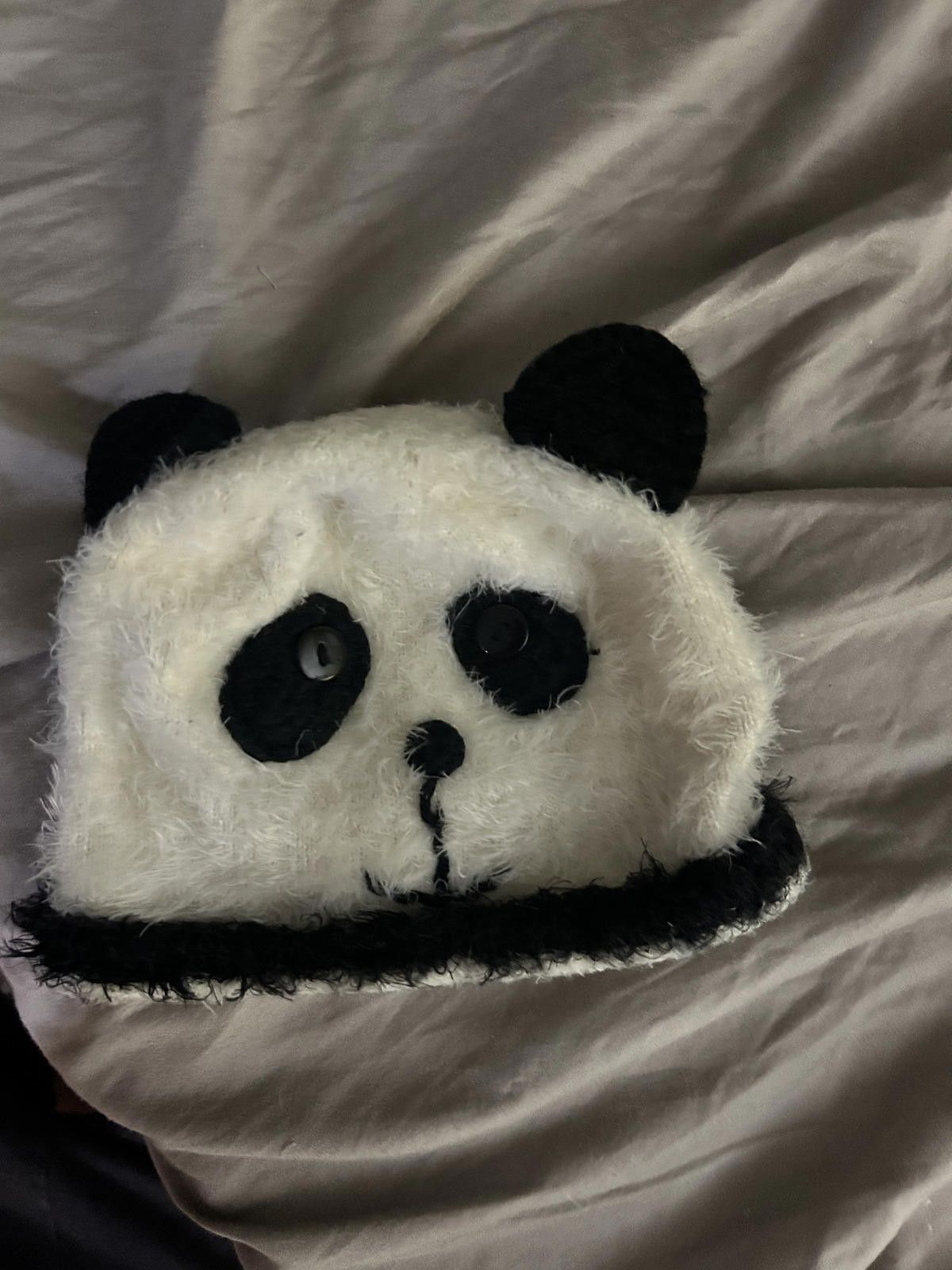 Other Adorable Fuzzy Panda Beanie Hat - Stay Warm & Cute! Size ONE SIZE - 2 Thumbnail