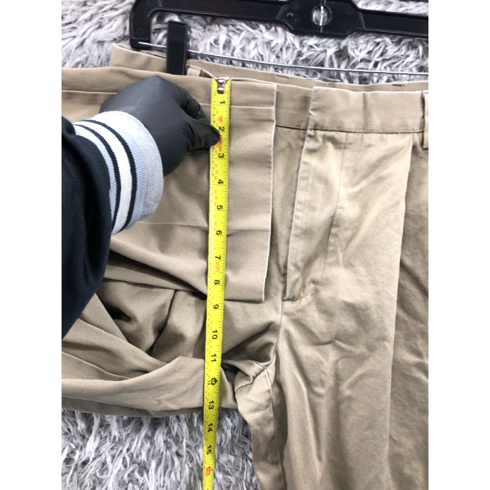 Dockers DOCKERS D3 Classic Khaki Pants Mens 32x34 Beige Flat Front Straight Leg Knits Casual Pants Size US 32 / EU 48 - 4 Thumbnail