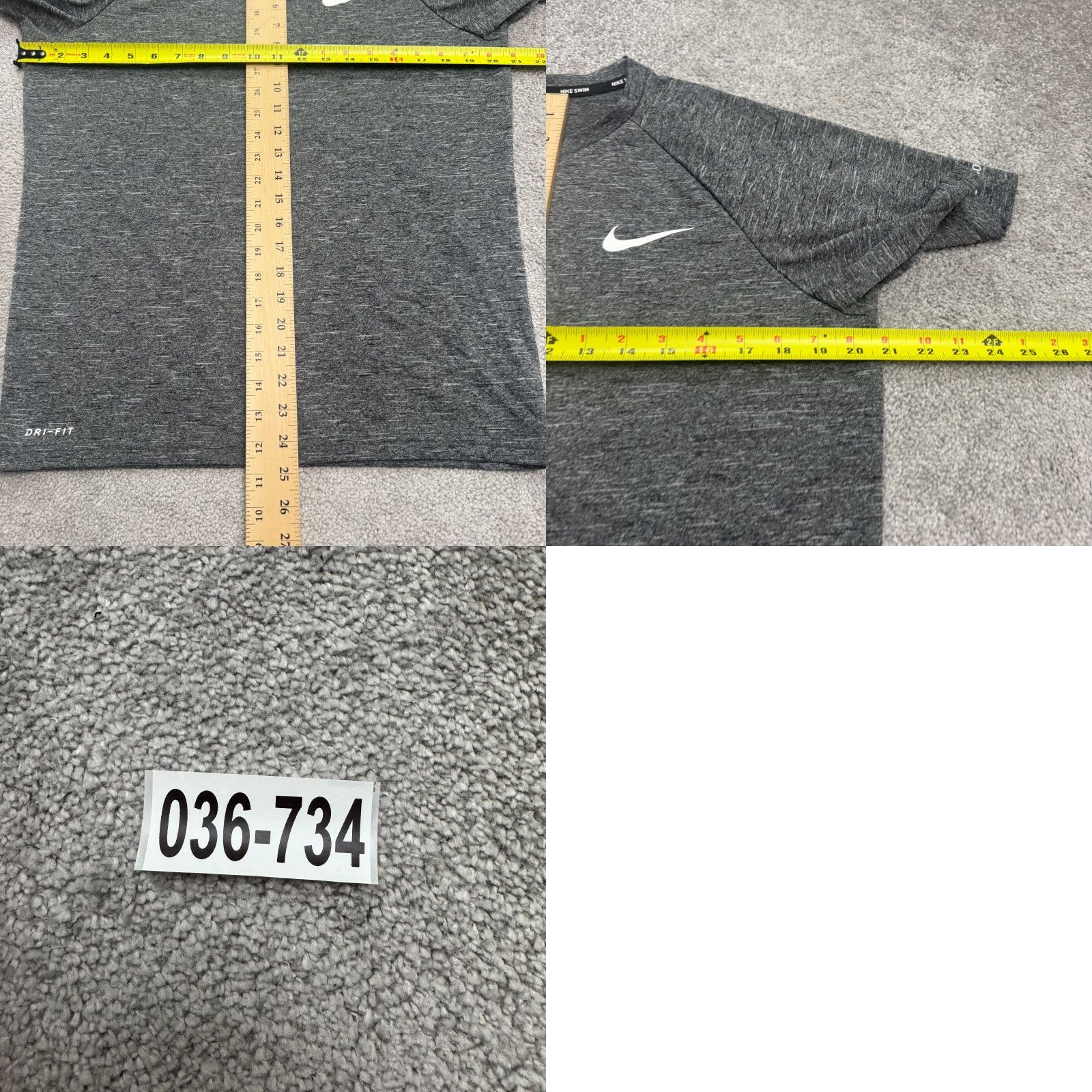 Nike Nike Dri-Fit Mens T-Shirt Shirt S Heather Gray UPF 40 Sun Protection Rash Guard Sports Aquatic Athletic Activewear Size US S / EU 44-46 / 1 - 8 Thumbnail