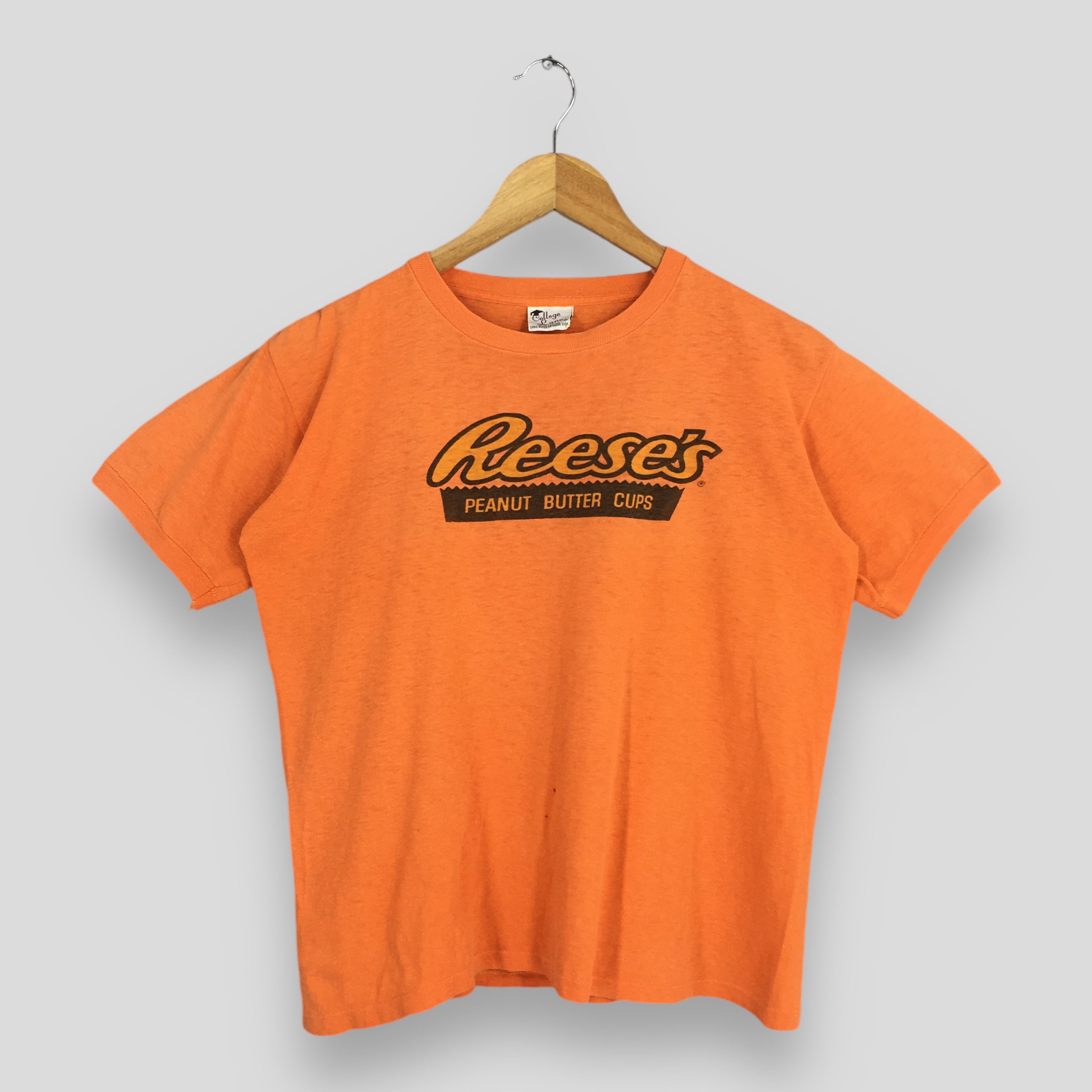 Russell Athletic Vintage 80s Reese's Peanut Butter Cups Orange Tshirt Large Size US L / EU 52-54 / 3 - 1 Thumbnail
