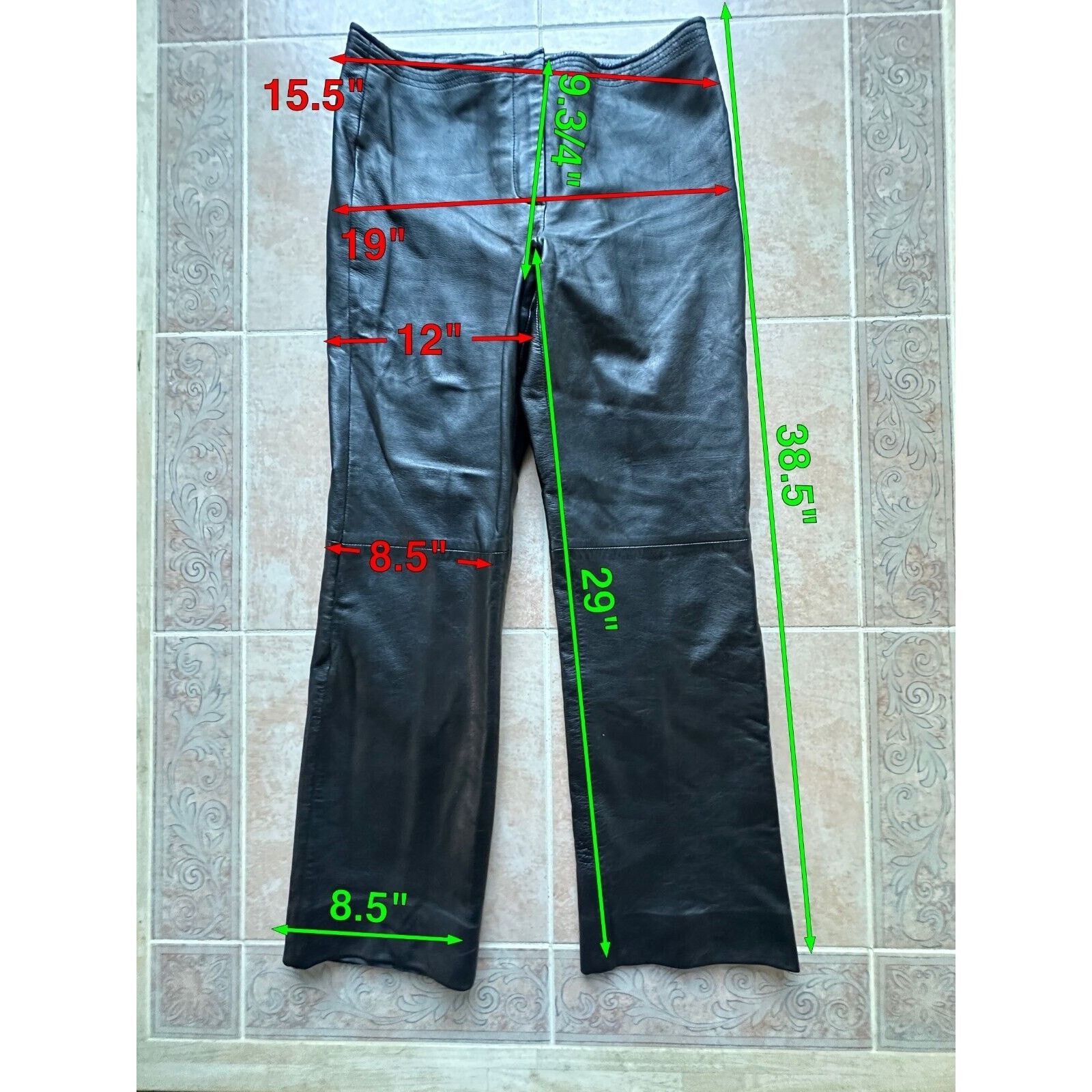 Anne Klein AK Anne Klein Leather Black pants Women size 10 Size 32" / US 10 / IT 46 - 2 Thumbnail
