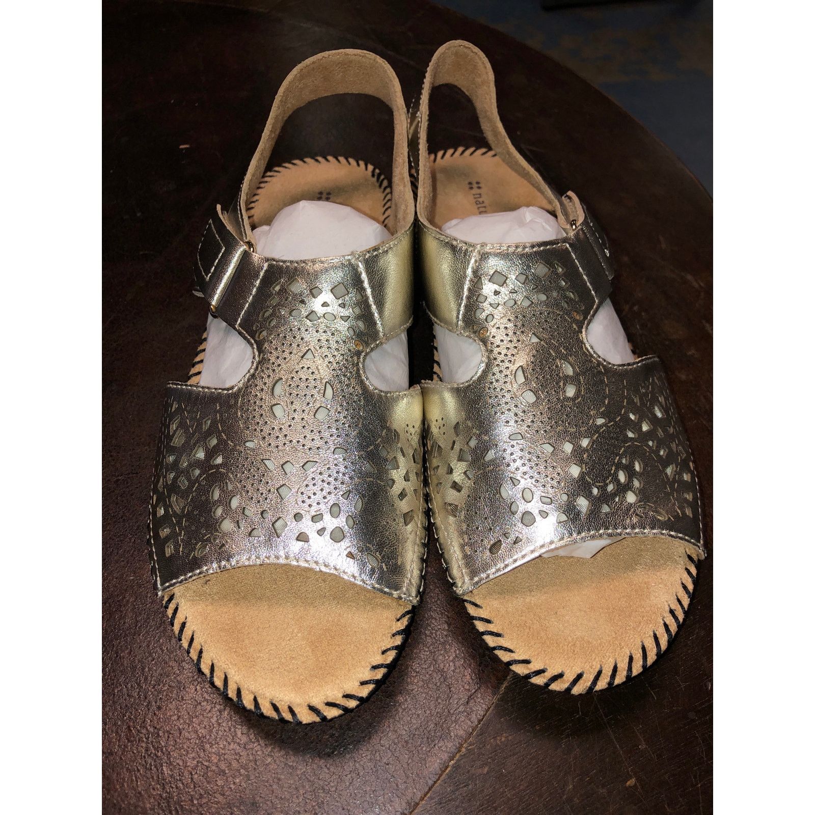 Naturalizer Naturalizer Women's Gold Slingback Sandal Size US 9.5 / IT 39.5 - 1 Thumbnail
