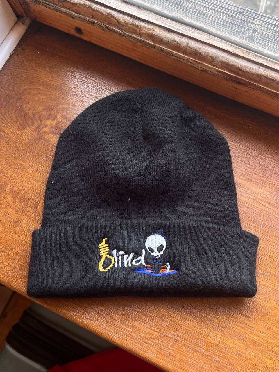 Girl Skateboards × Hook-Ups × Shorty's Skateboards Vintage 90s Blind Skateboarding Hat Beanie Black Size ONE SIZE - 1 Thumbnail
