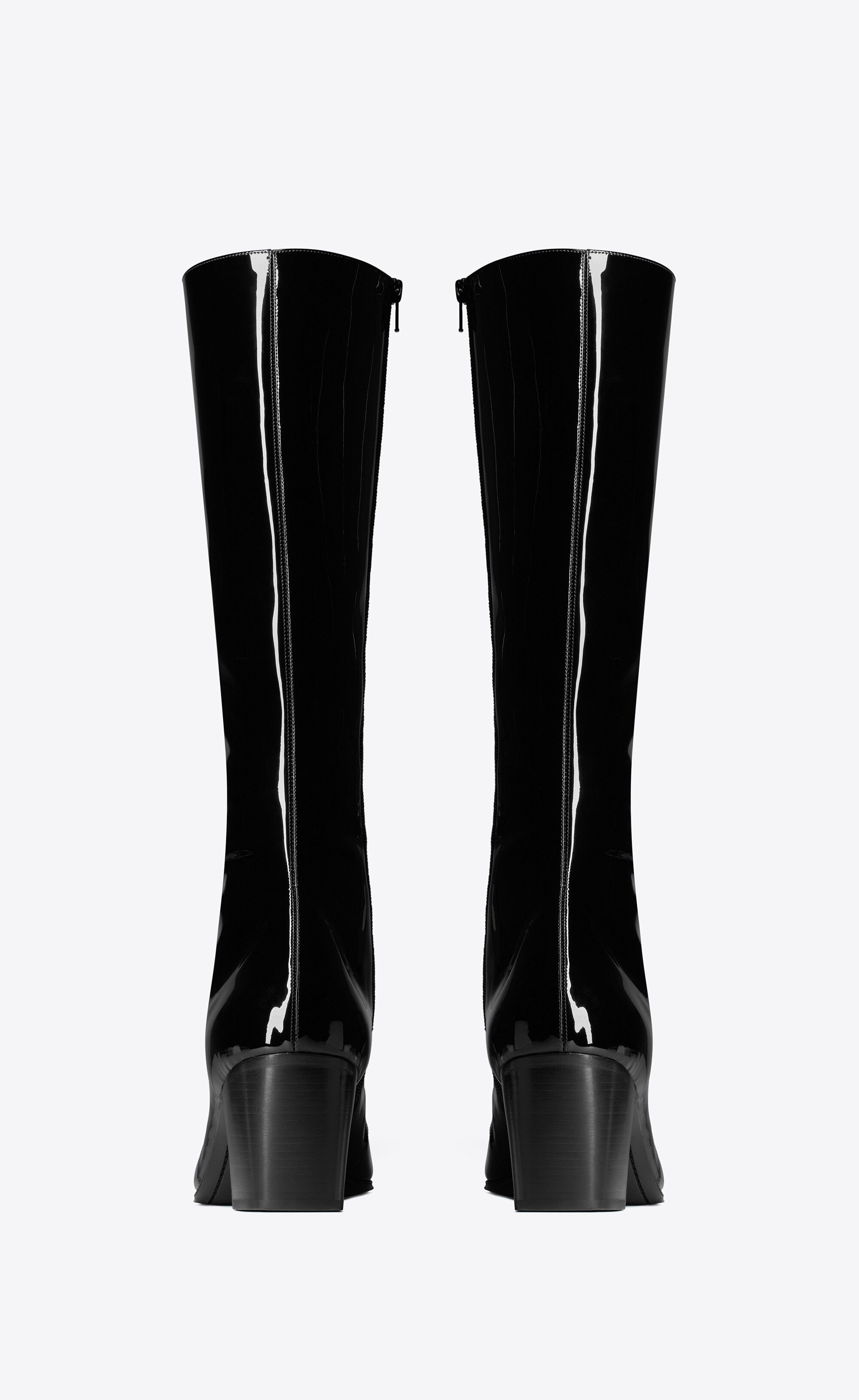 Saint Laurent Paris o1s1wg110724 711038 Otto Zipped Boots Patent Leather Black Size US 10 / EU 43 - 5 Thumbnail